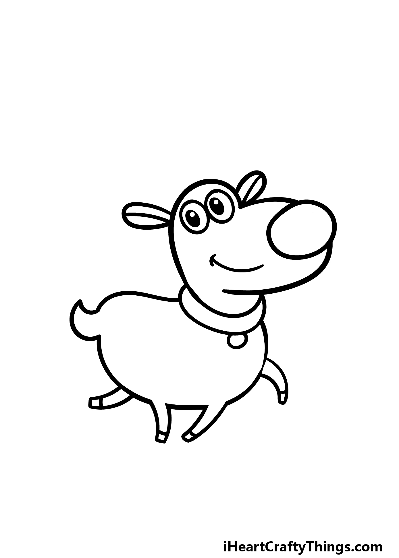 how to draw a cartoon reindeer step 4