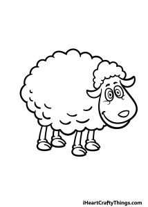 Cartoon Sheep Drawing - How To Draw A Cartoon Sheep Step By Step