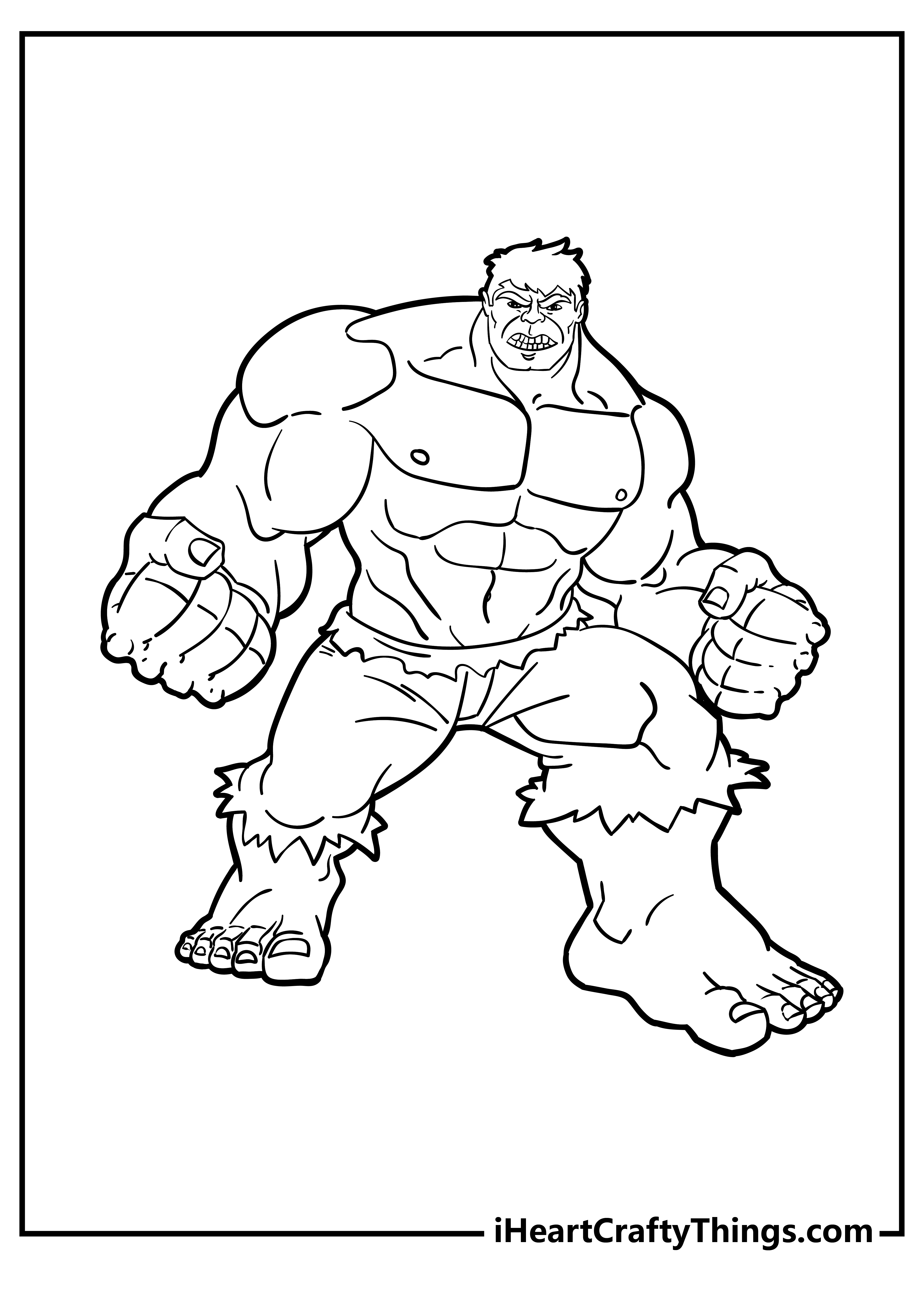 Hulk Coloring Pages for kids free download