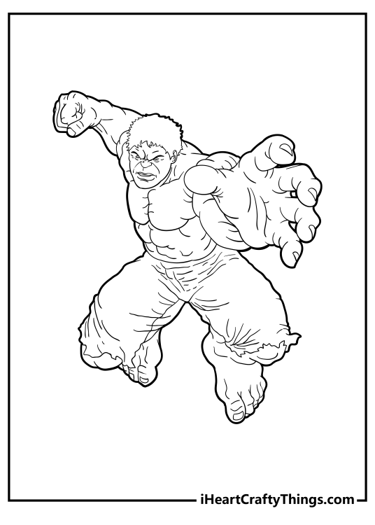 Printable Hulk Coloring Pages (Updated 2023)