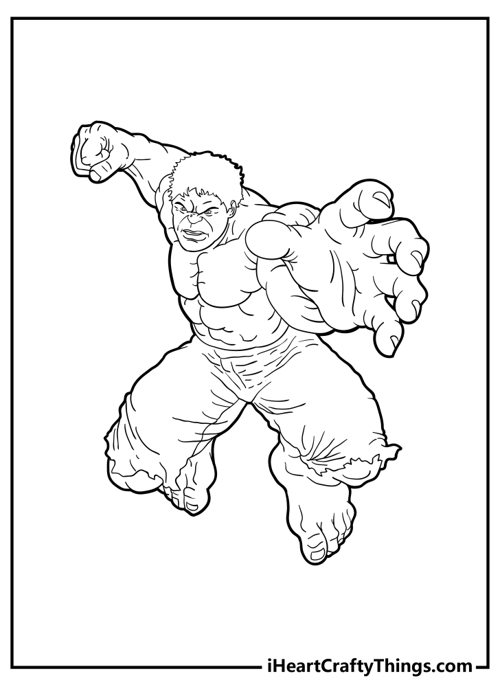 Hulk Coloring Pages (100% Free Printables)