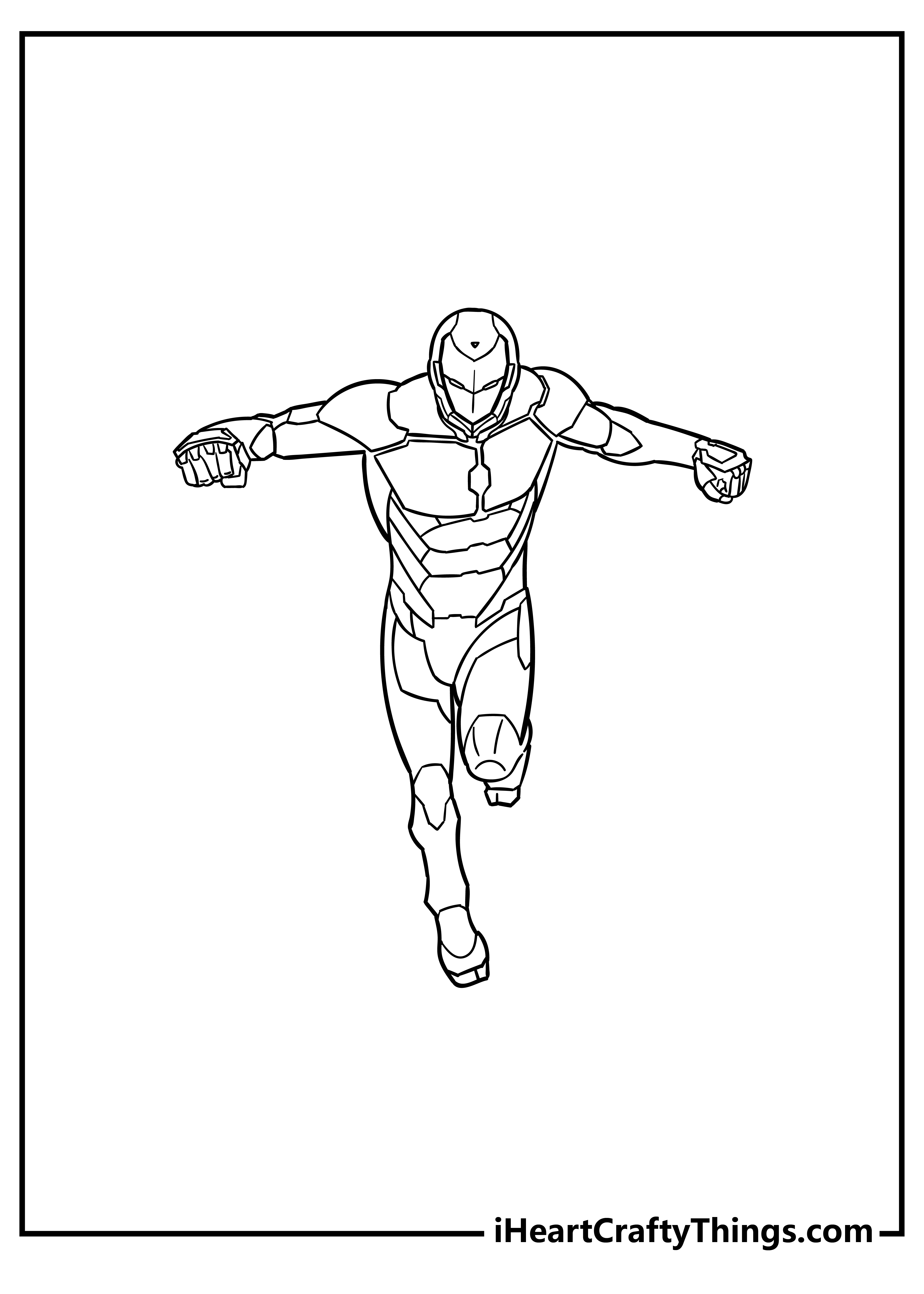 iron man outline color