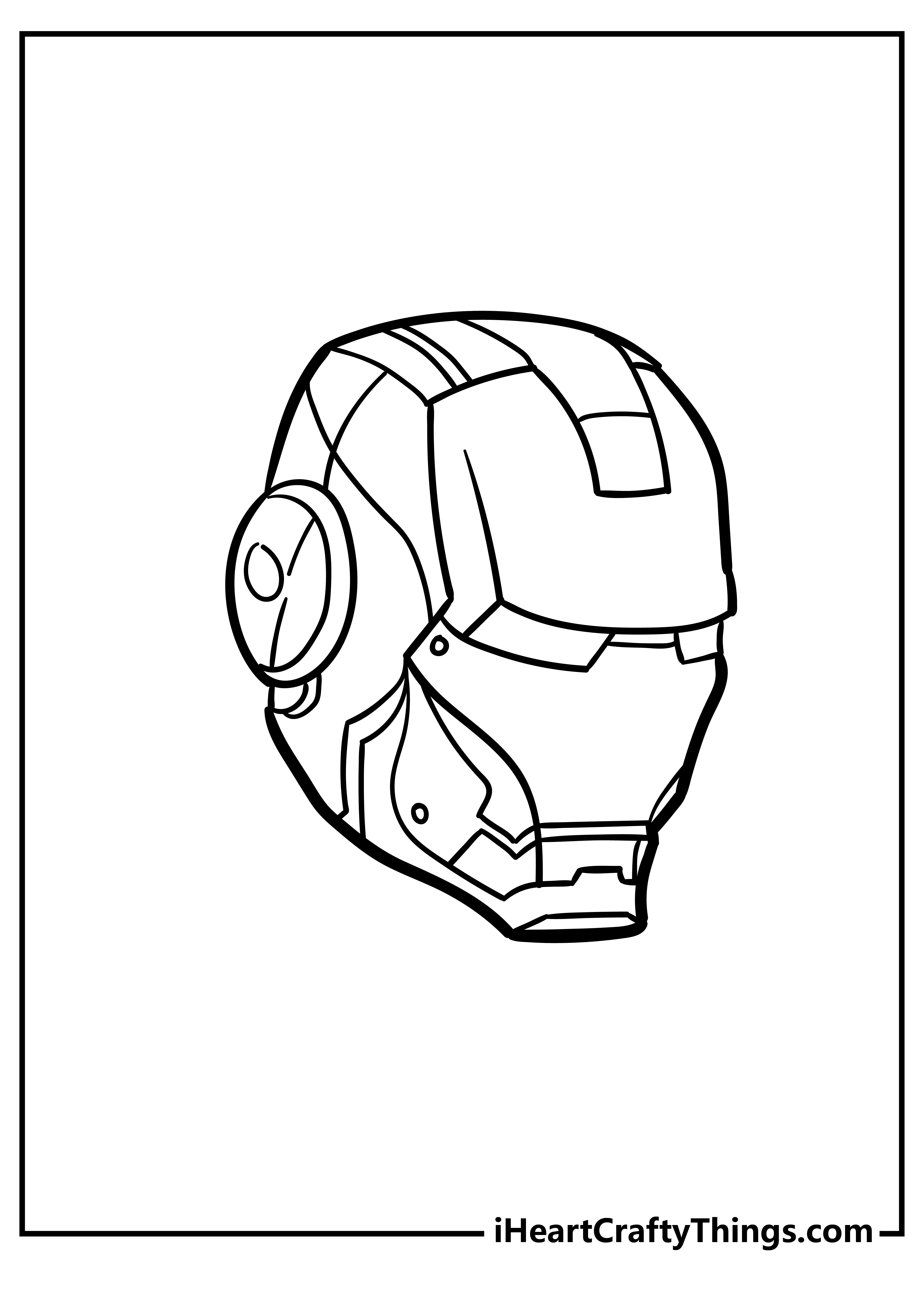 Iron Man Coloring Original Sheet for children free download