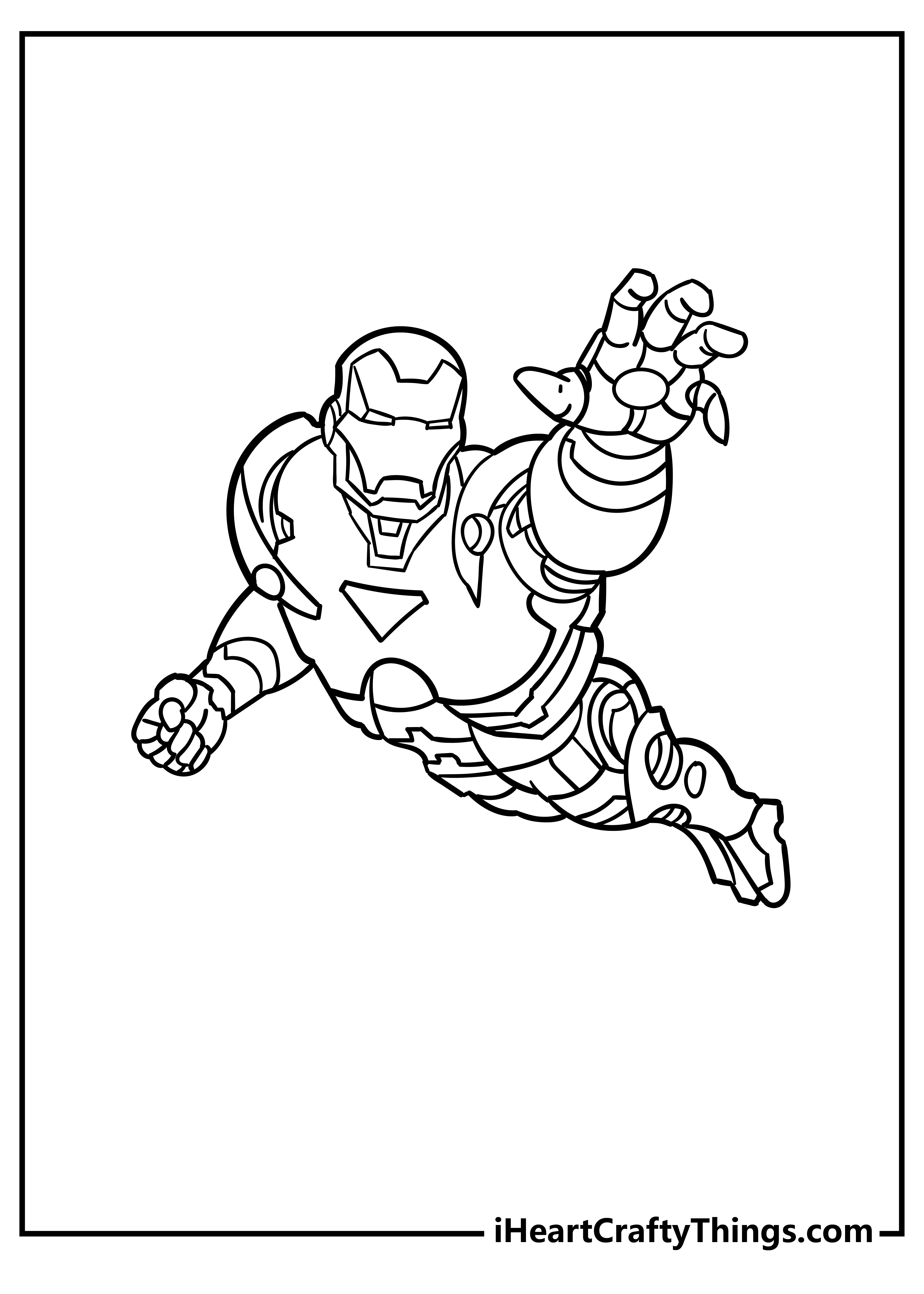 Iron Man Easy Coloring Pages