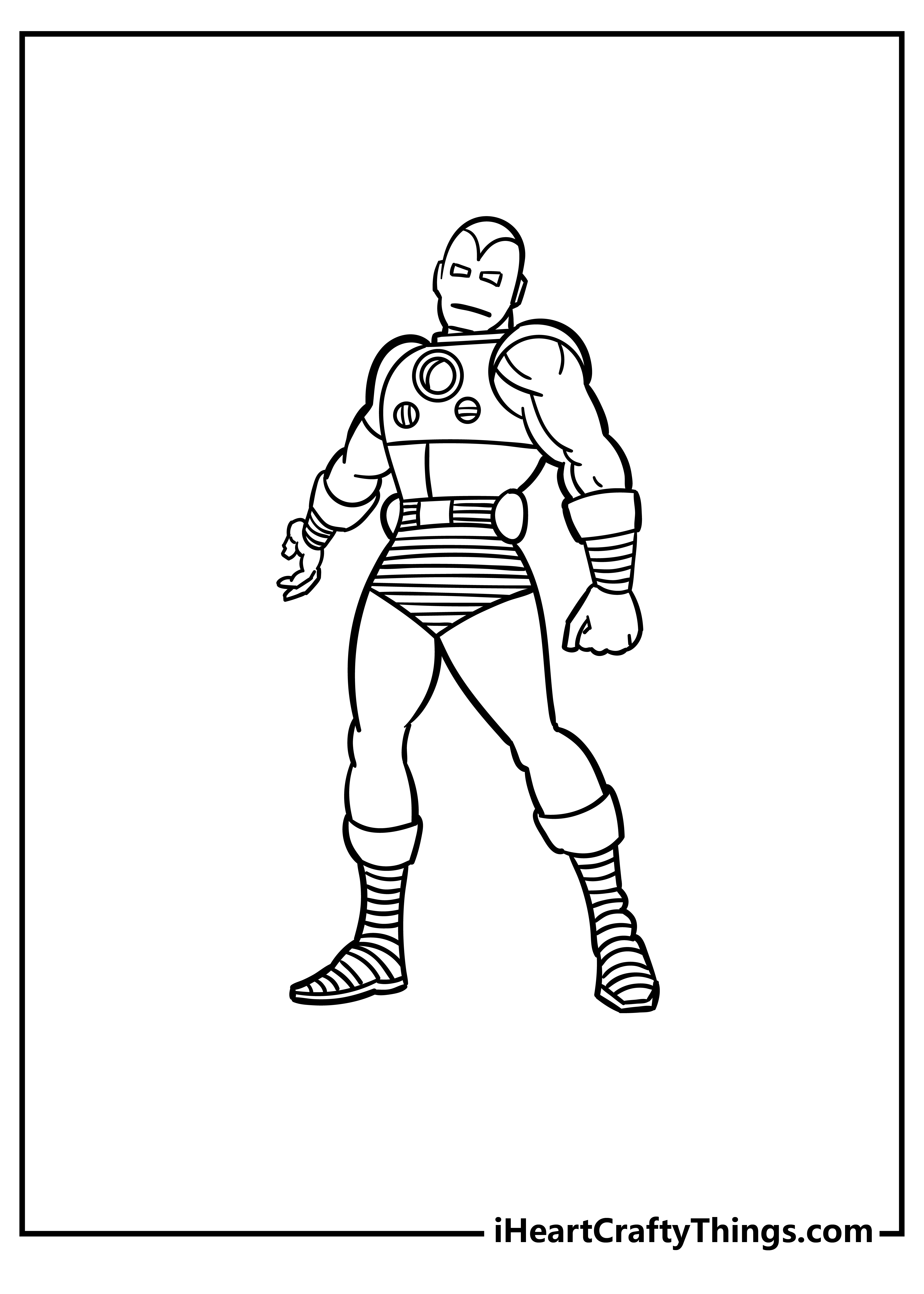 Iron Man Coloring Pages for preschoolers free printable