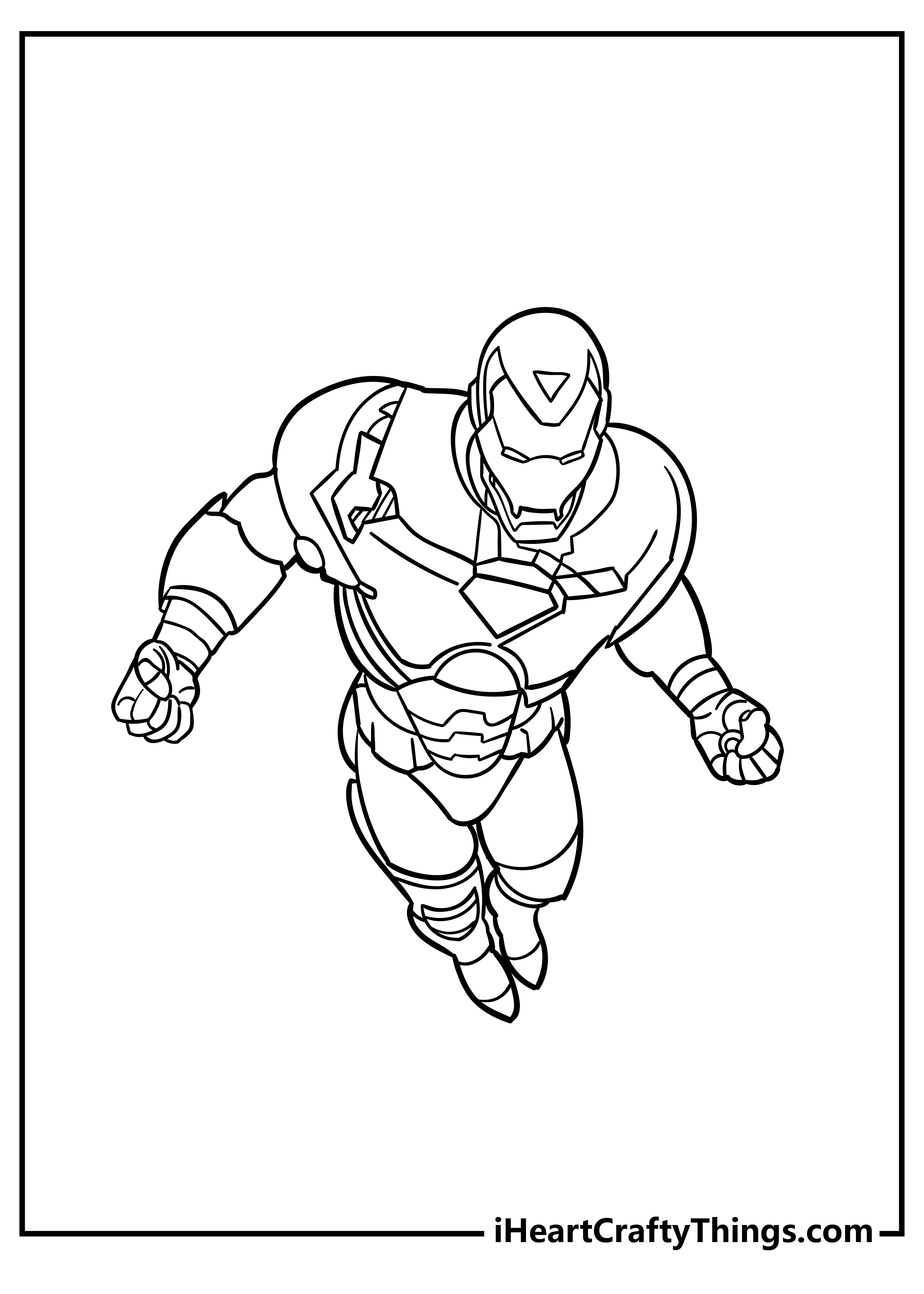 iron man flying sketch