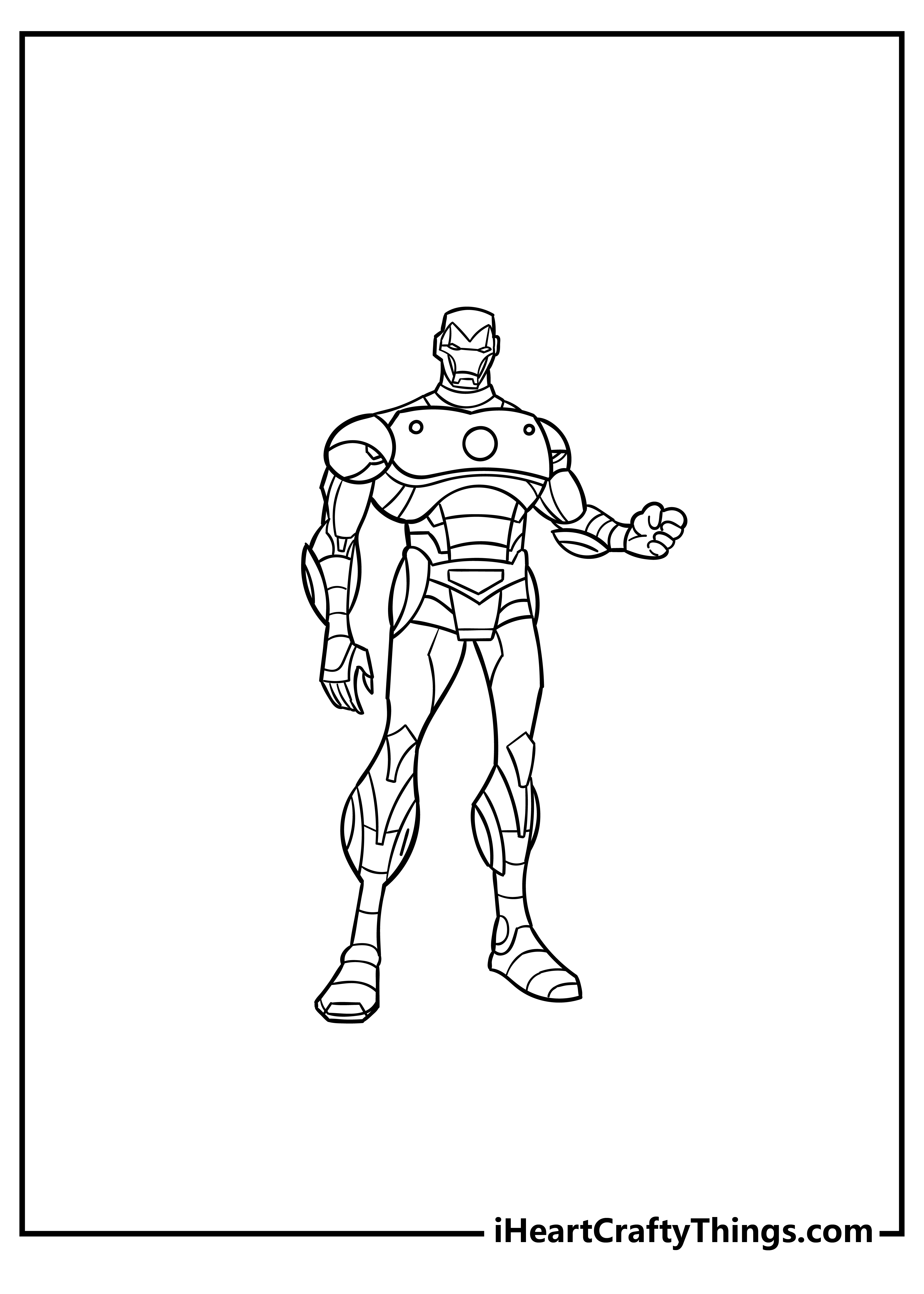 Iron Man Coloring Pages for preschoolers free printable