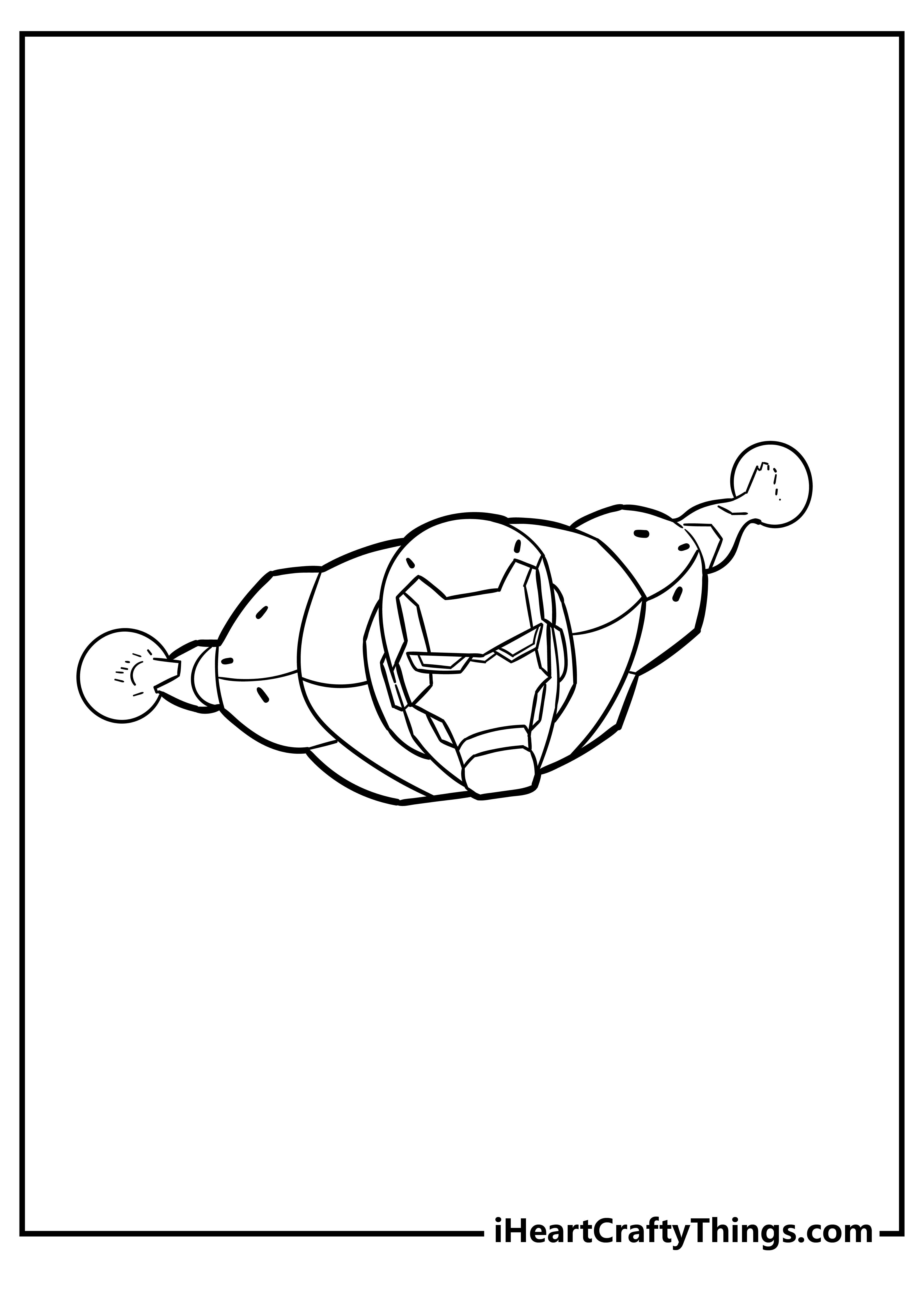 iron man flying sketch