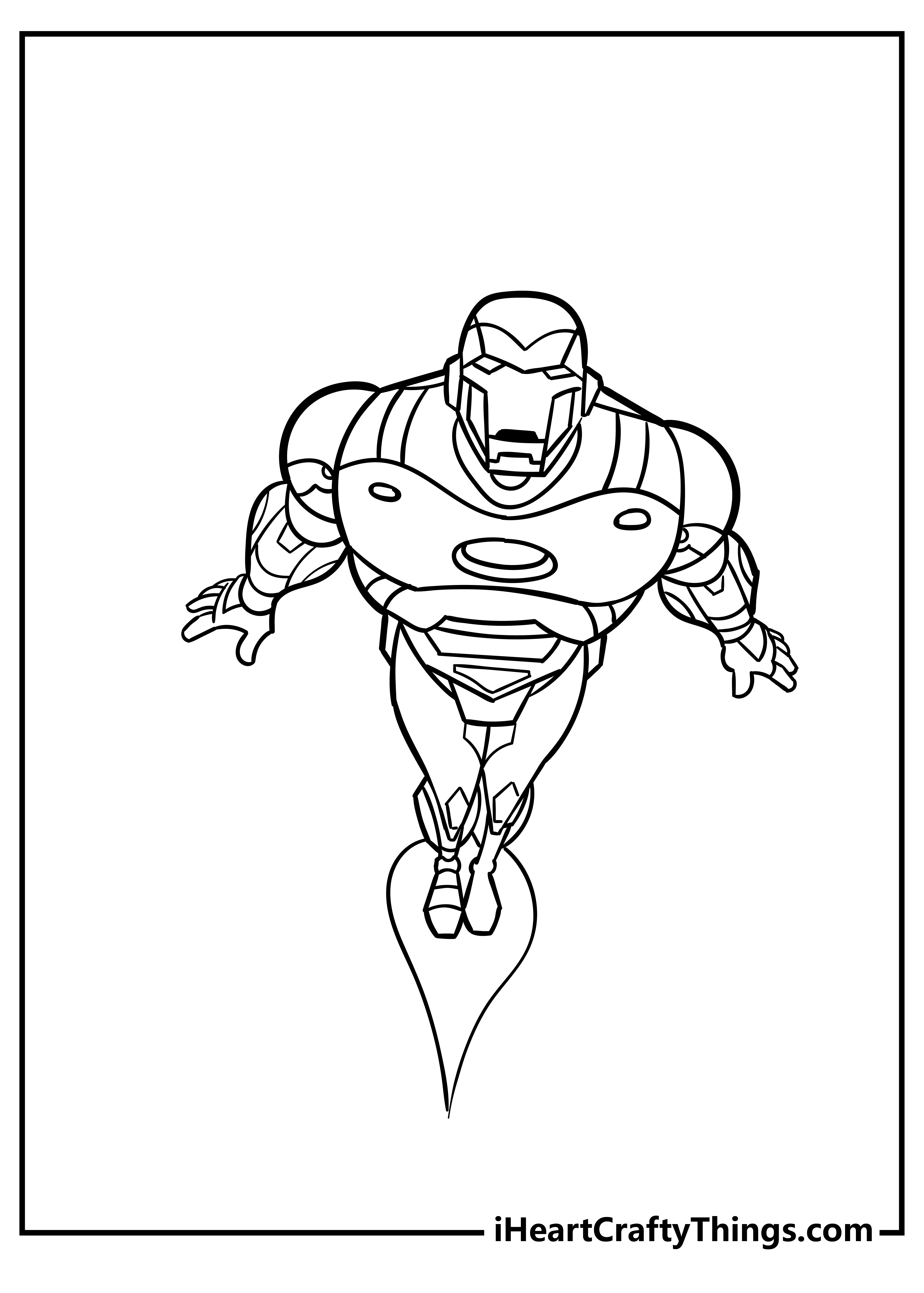 Iron Man Coloring Book for kids free printable