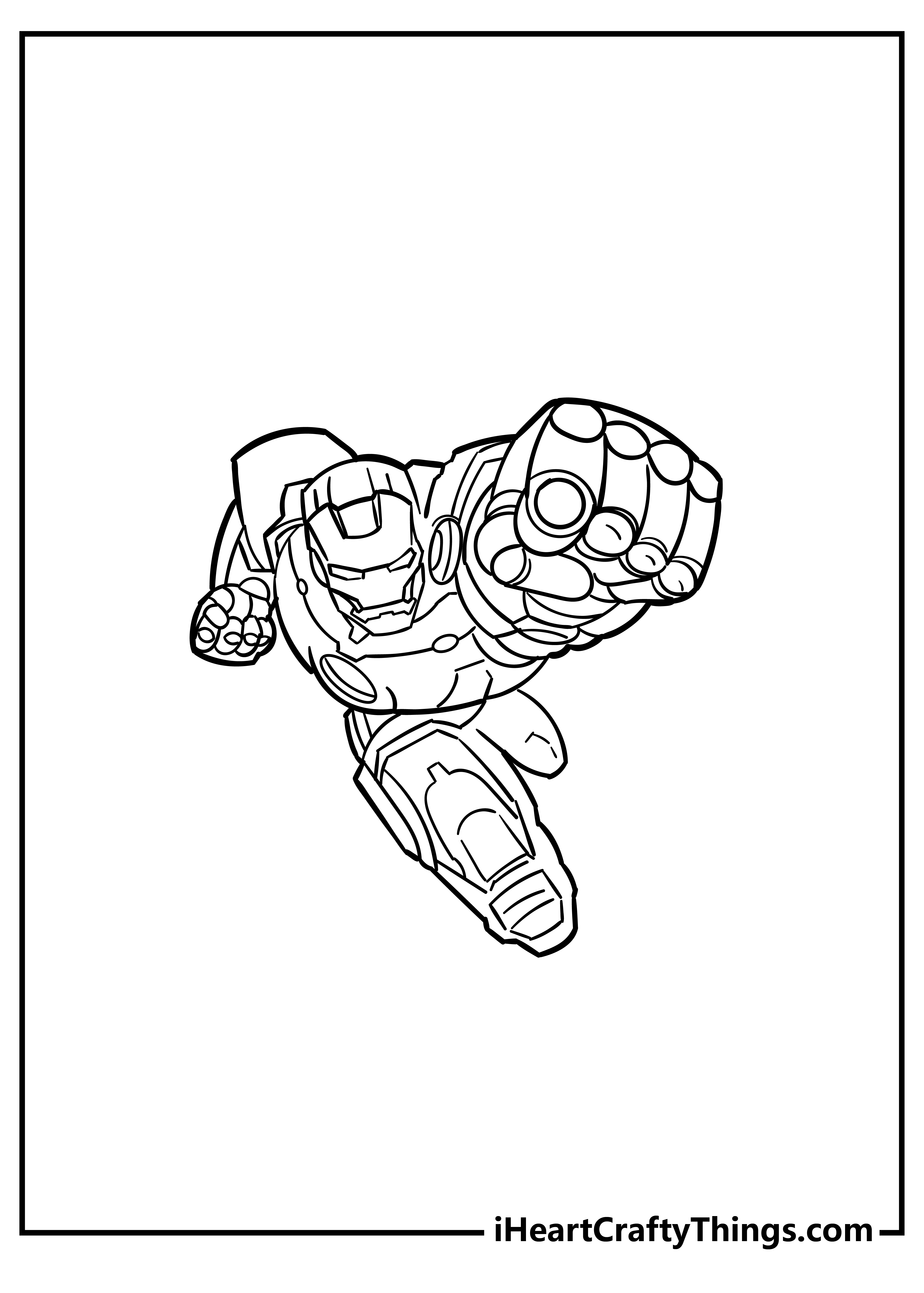 Iron Man Coloring Sheet for children free download