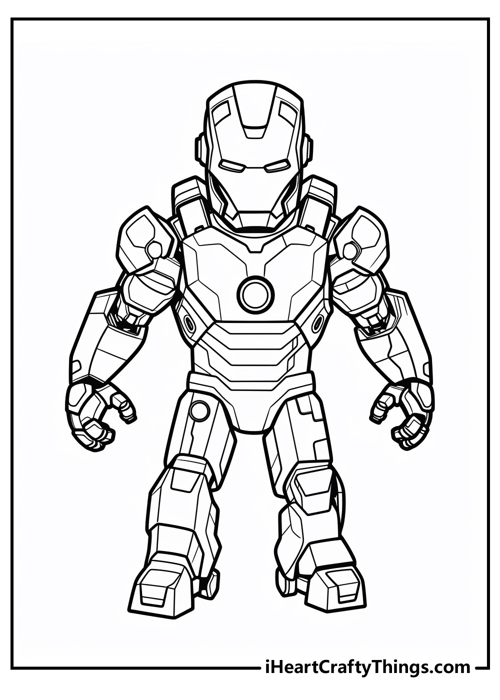 iron man outline color