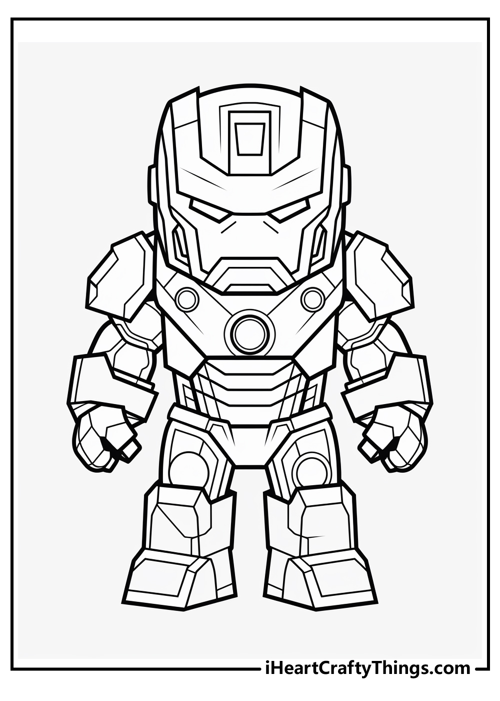 iron man outline color