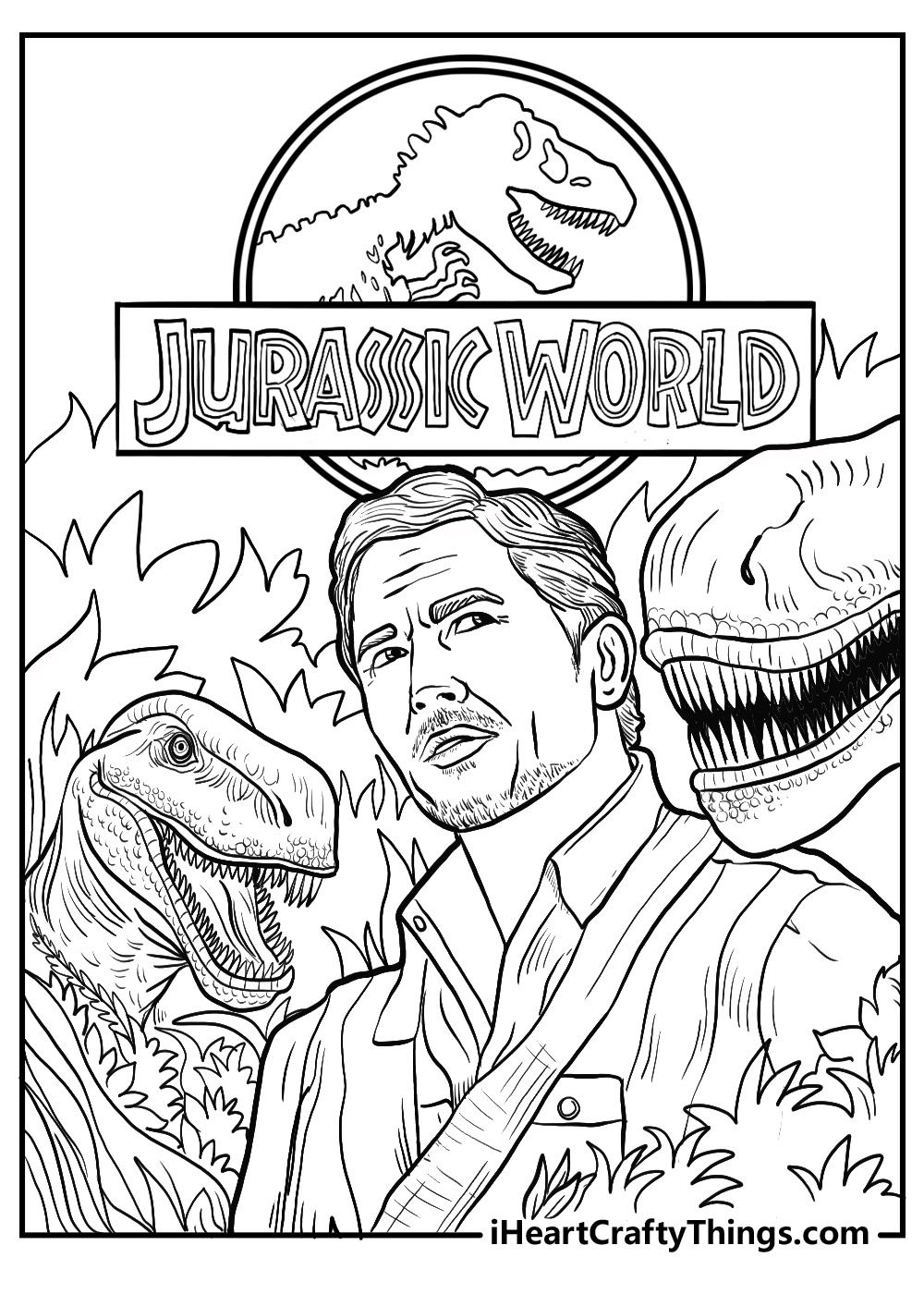 jurassic world coloring pages