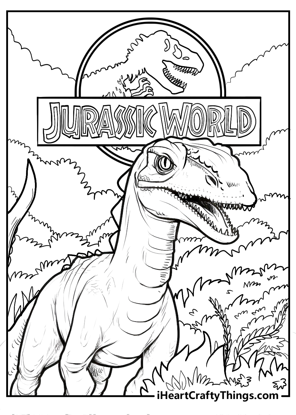 original jurassic world coloring printable