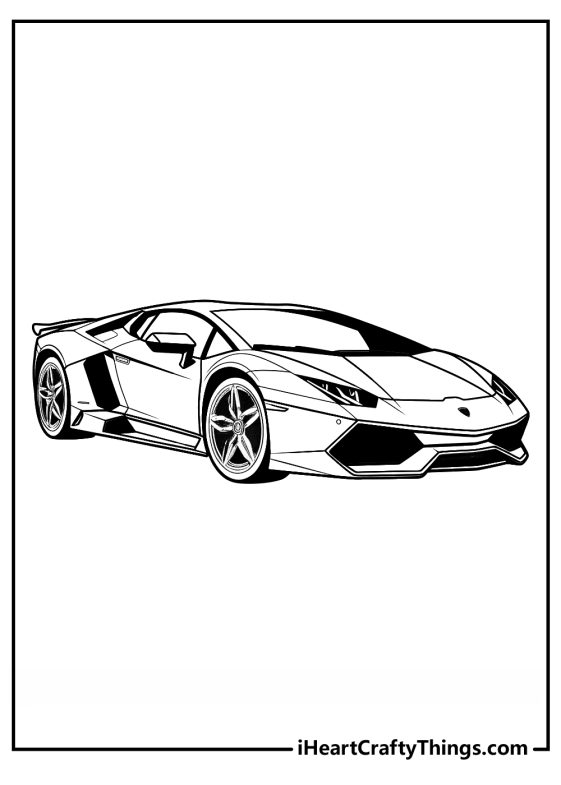 Lamborghini Coloring Pages (100% Free Printables)