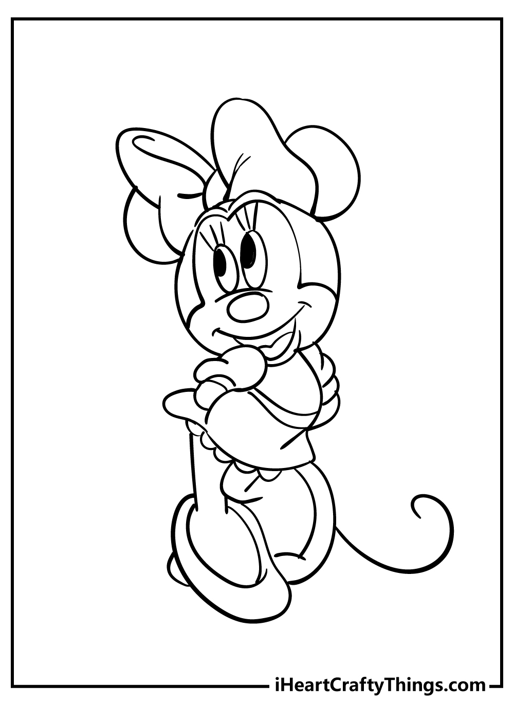 classic minnie and mickey mouse coloring pages