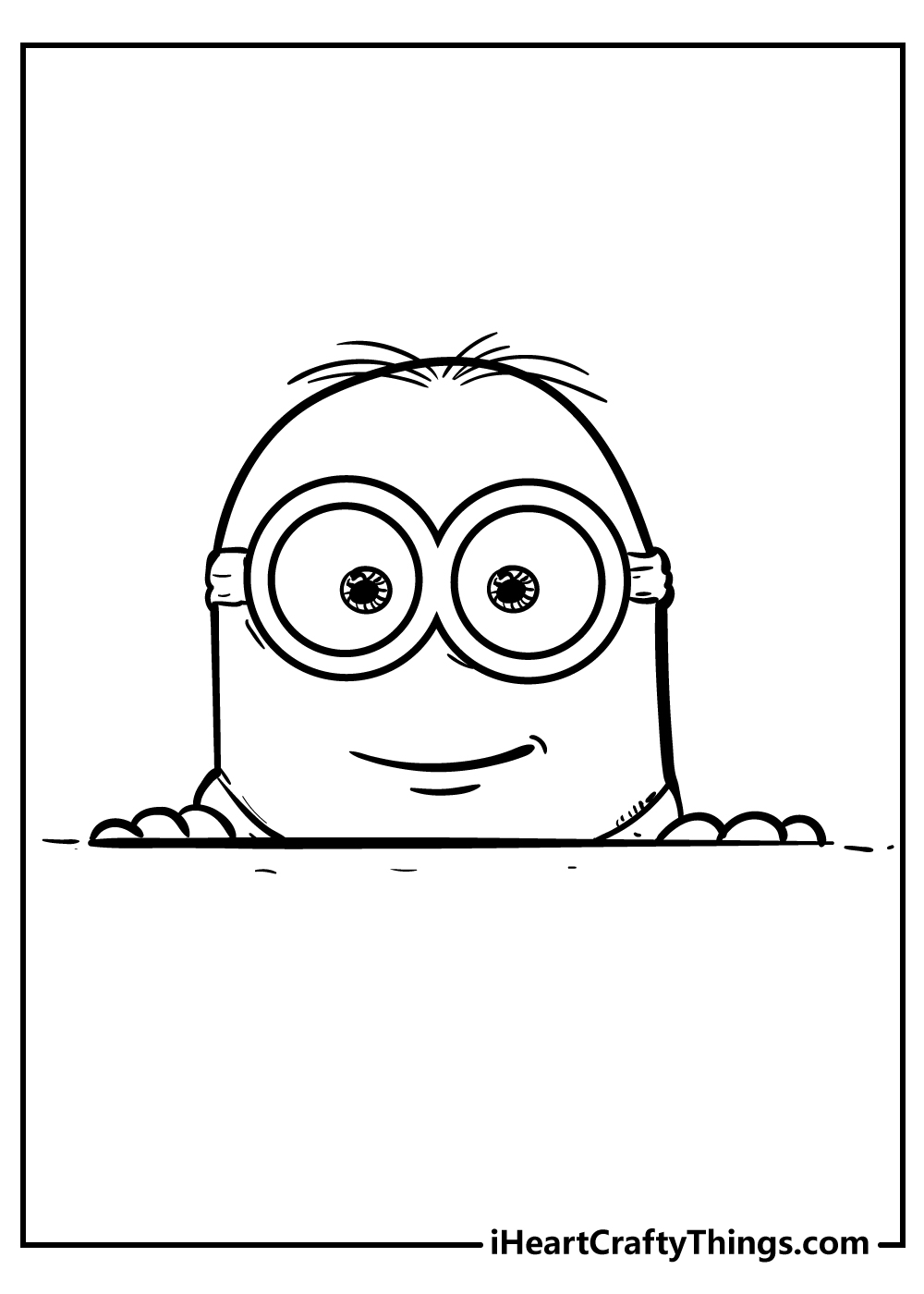 minion face coloring page