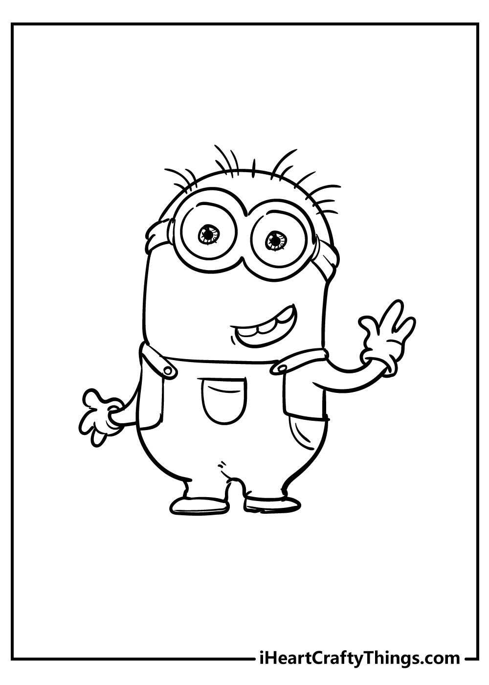 Minions Easy Coloring Pages