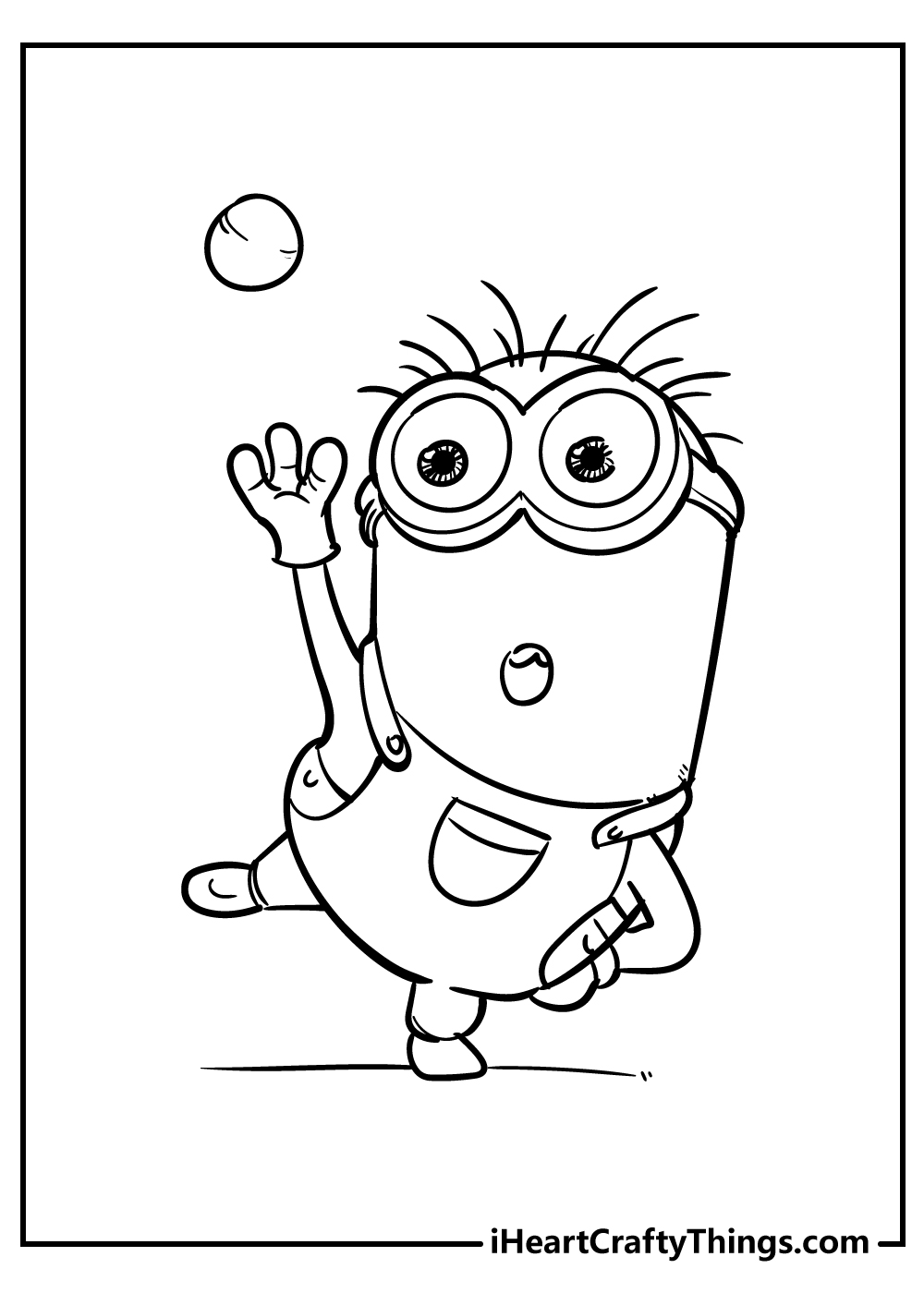 minion coloring page banana