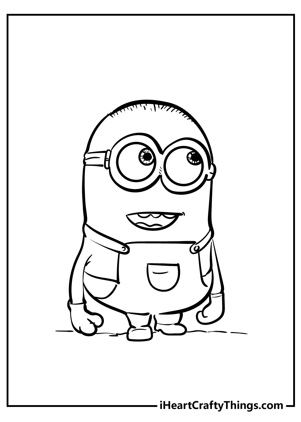 simple minion coloring pages for preschoolers