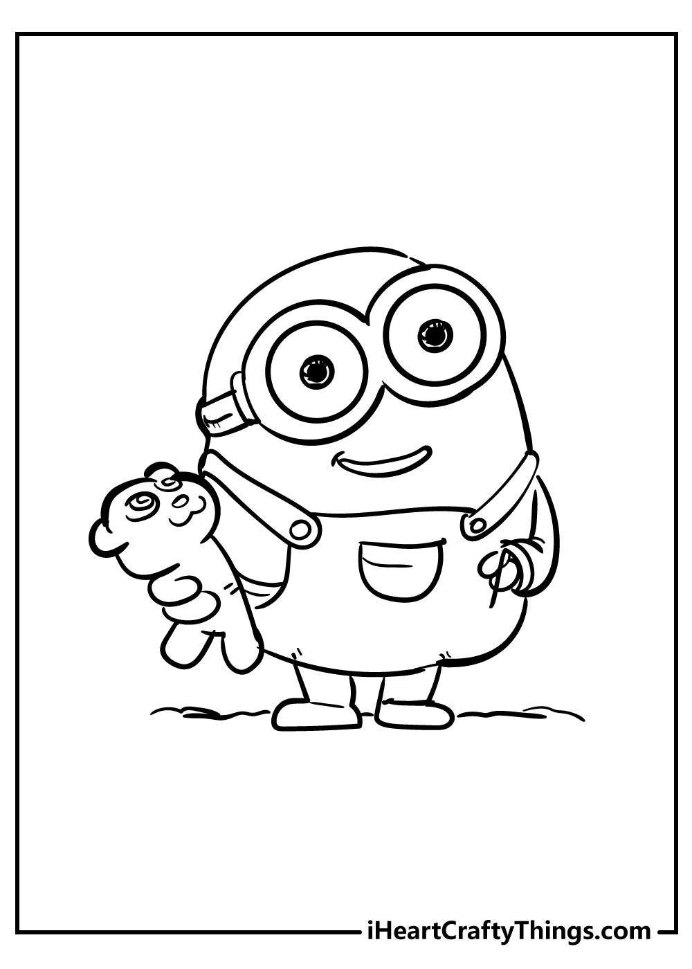 simple minion coloring pages for preschoolers