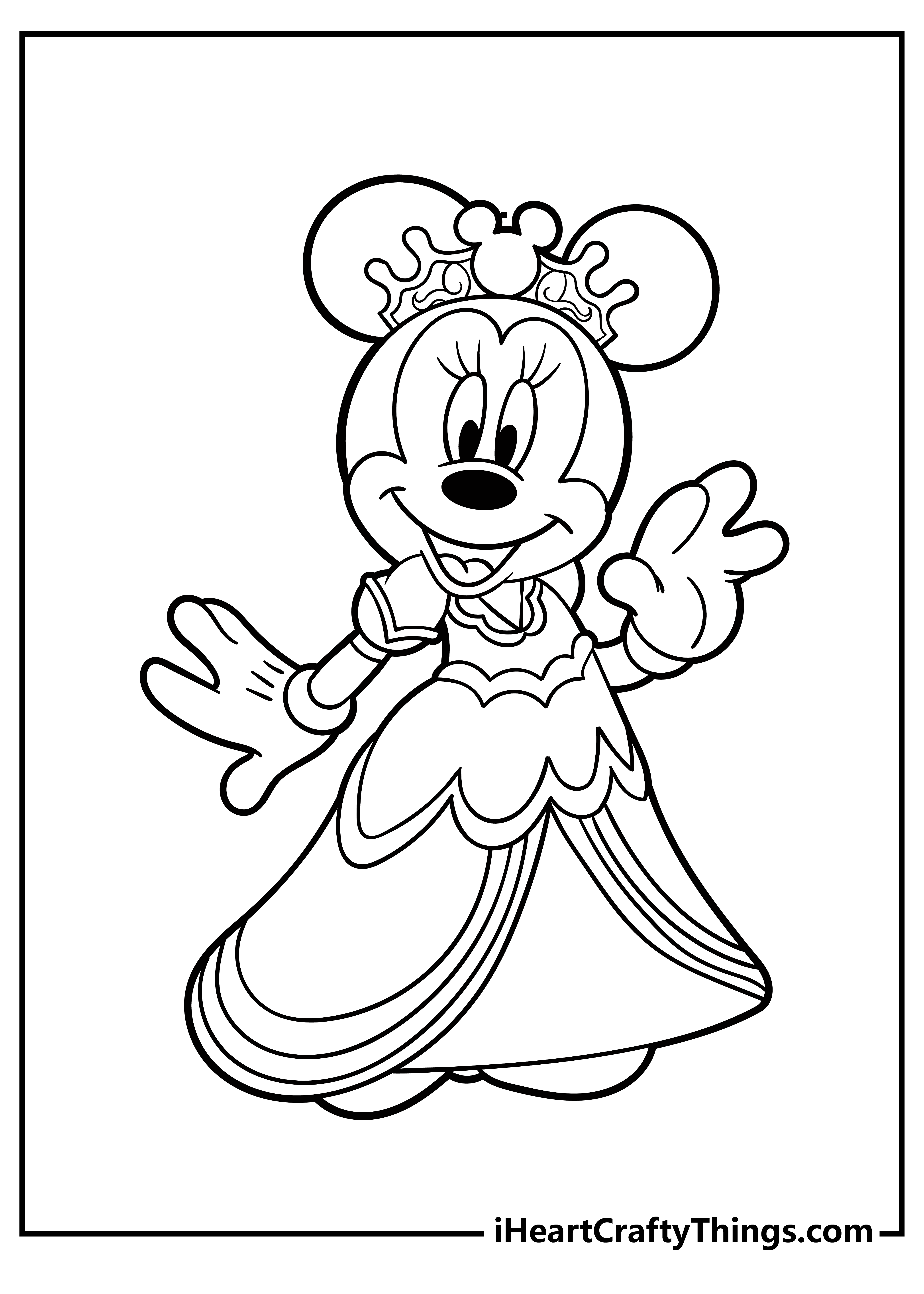 Minnie Mouse Coloring Pages for kids free download