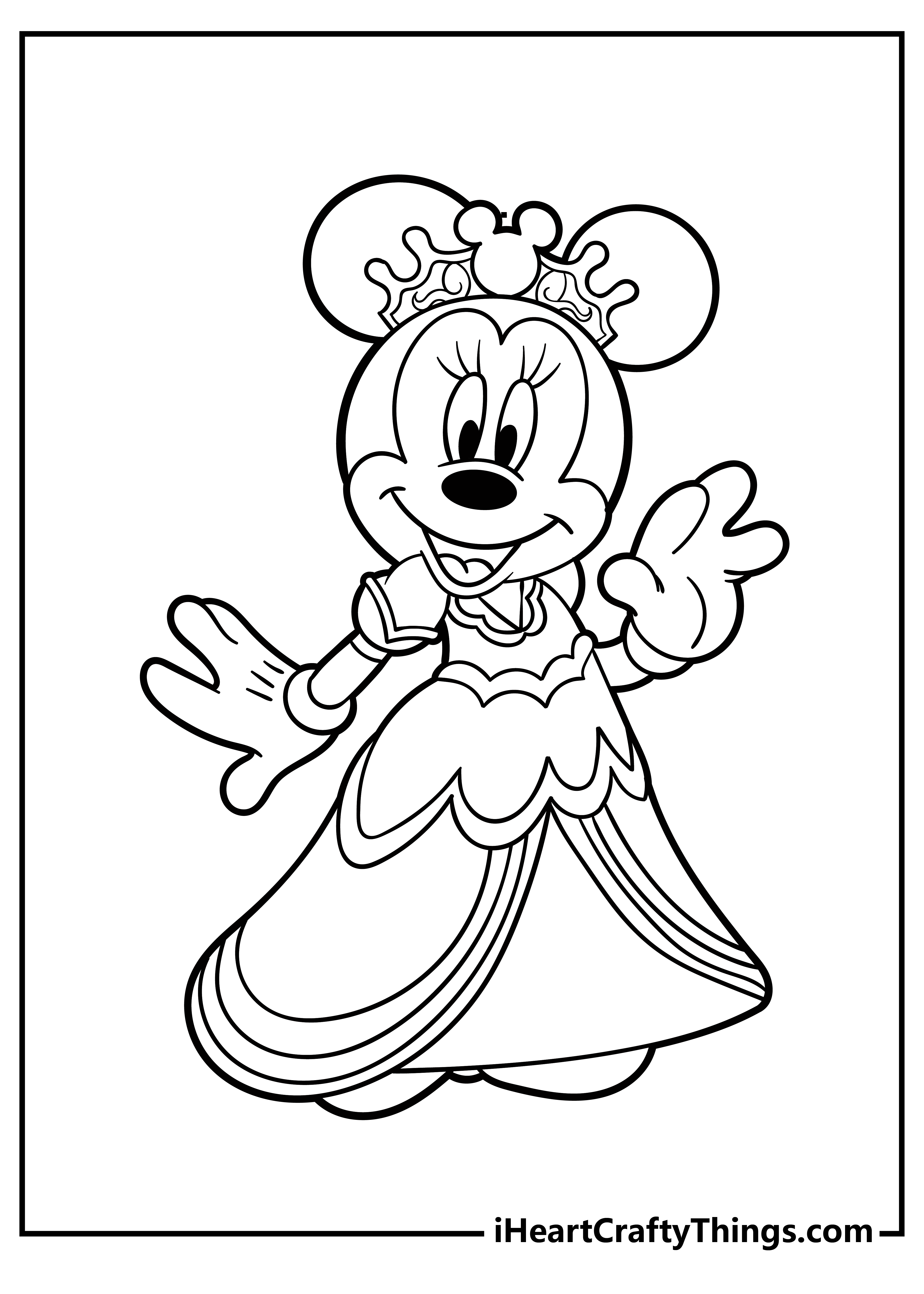 minnie mouse happy 1st birthday coloring pages