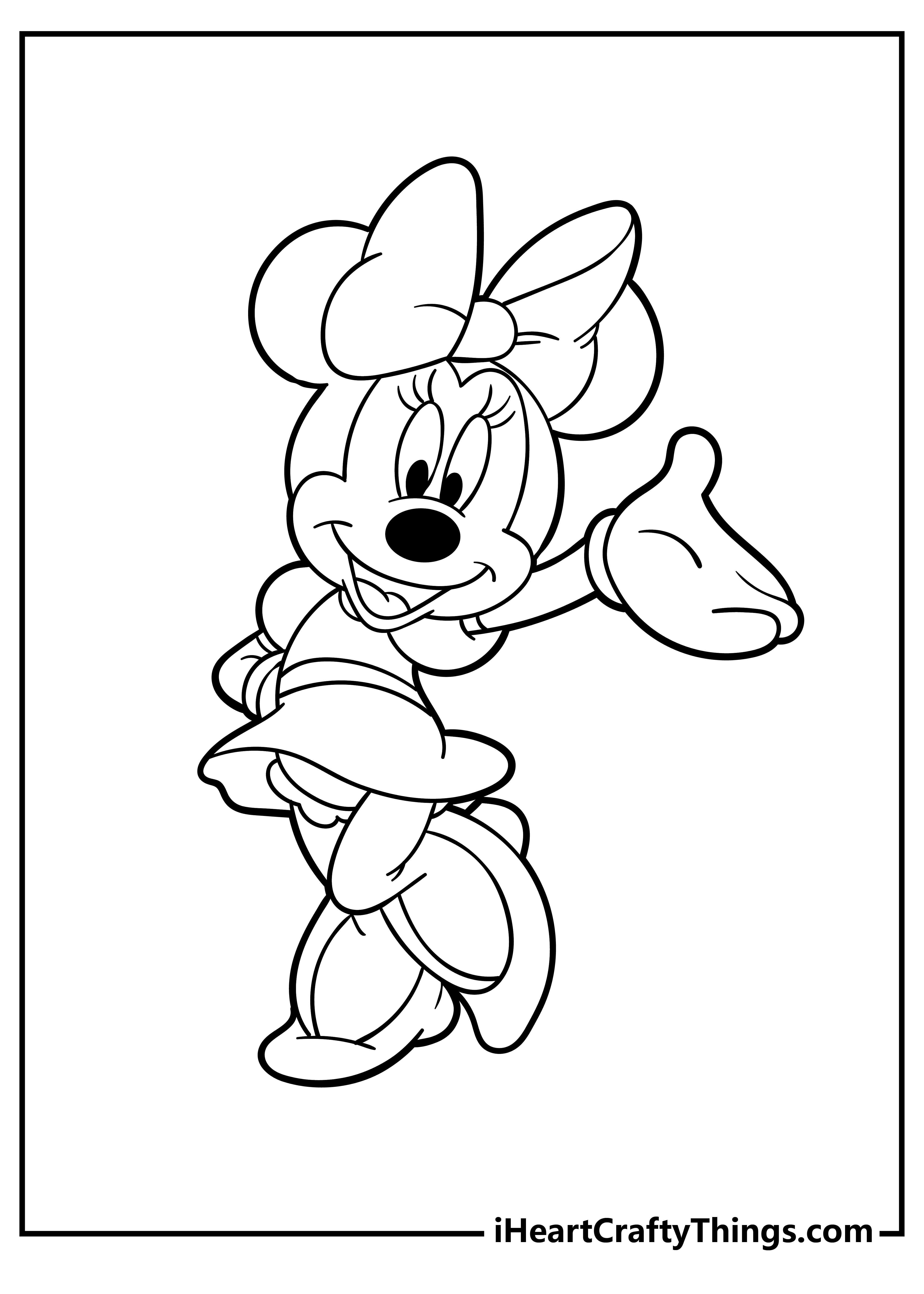 Minnie Mouse Coloring Pages for kids free download