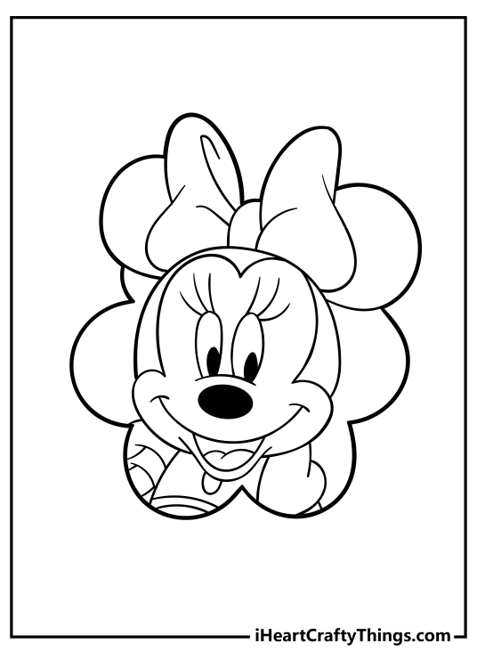 minnie mouse coloring pages valentines
