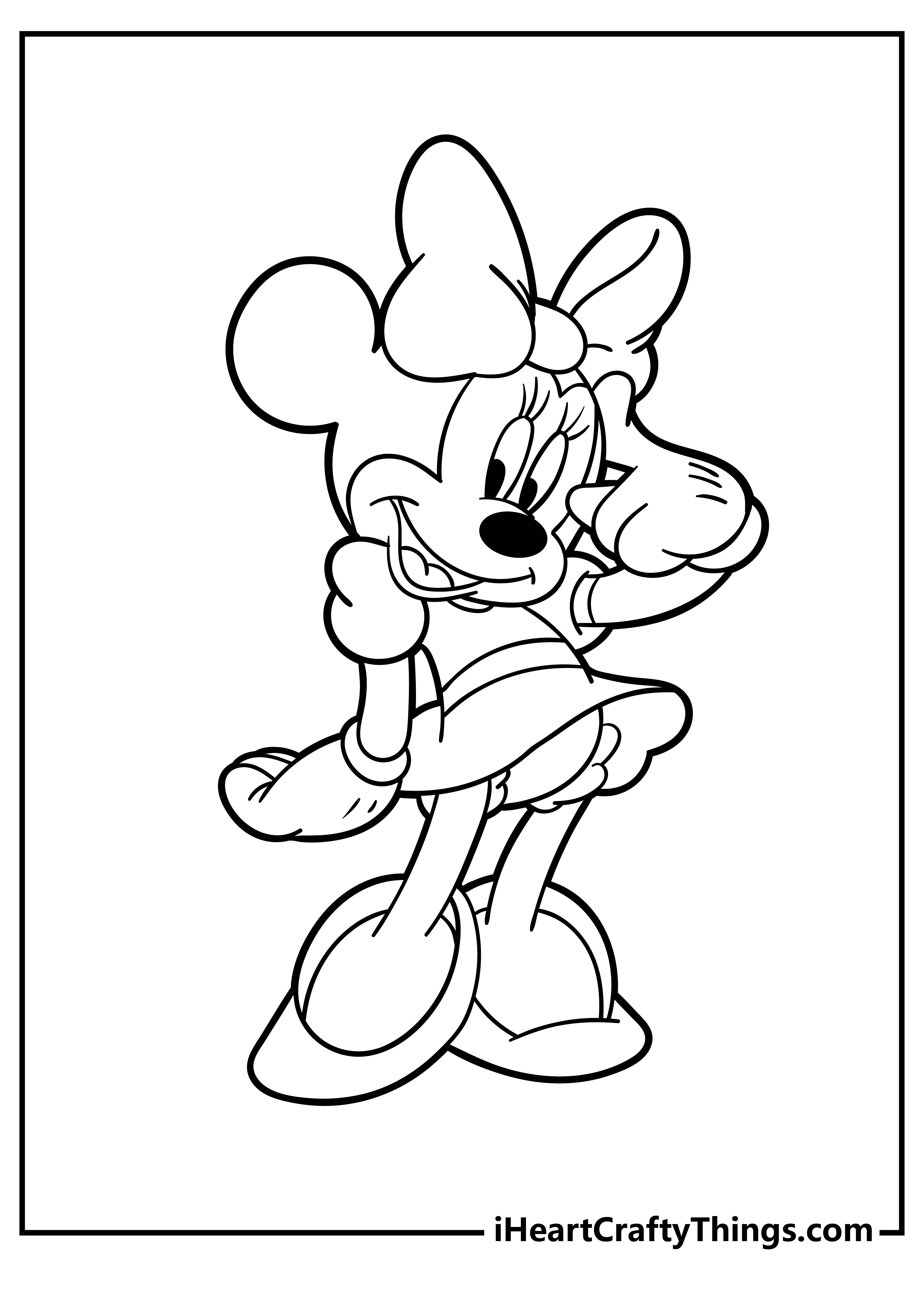Minnie Mouse Coloring Pages for preschoolers free printable
