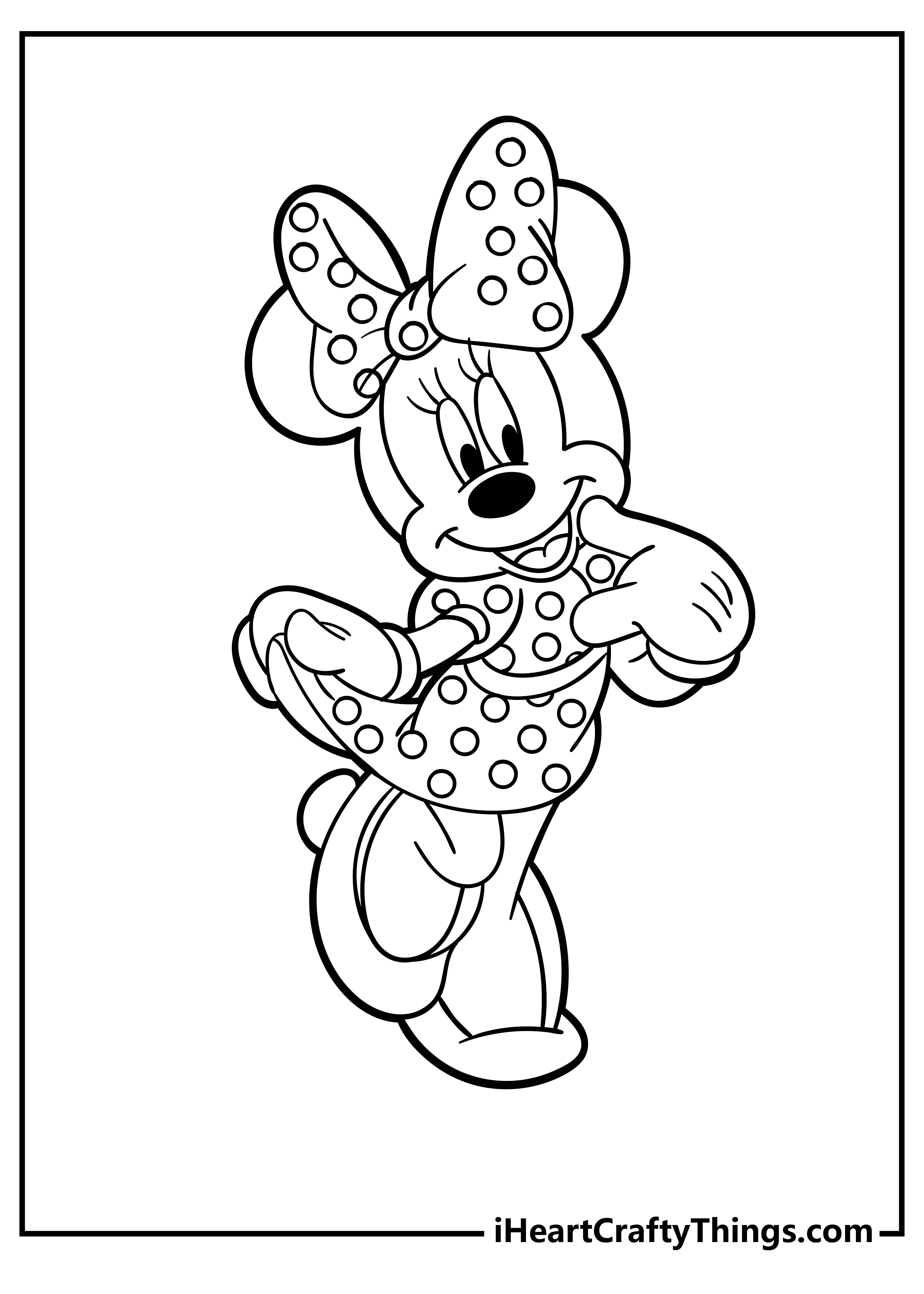 Minnie Mouse Coloring Pages free pdf download