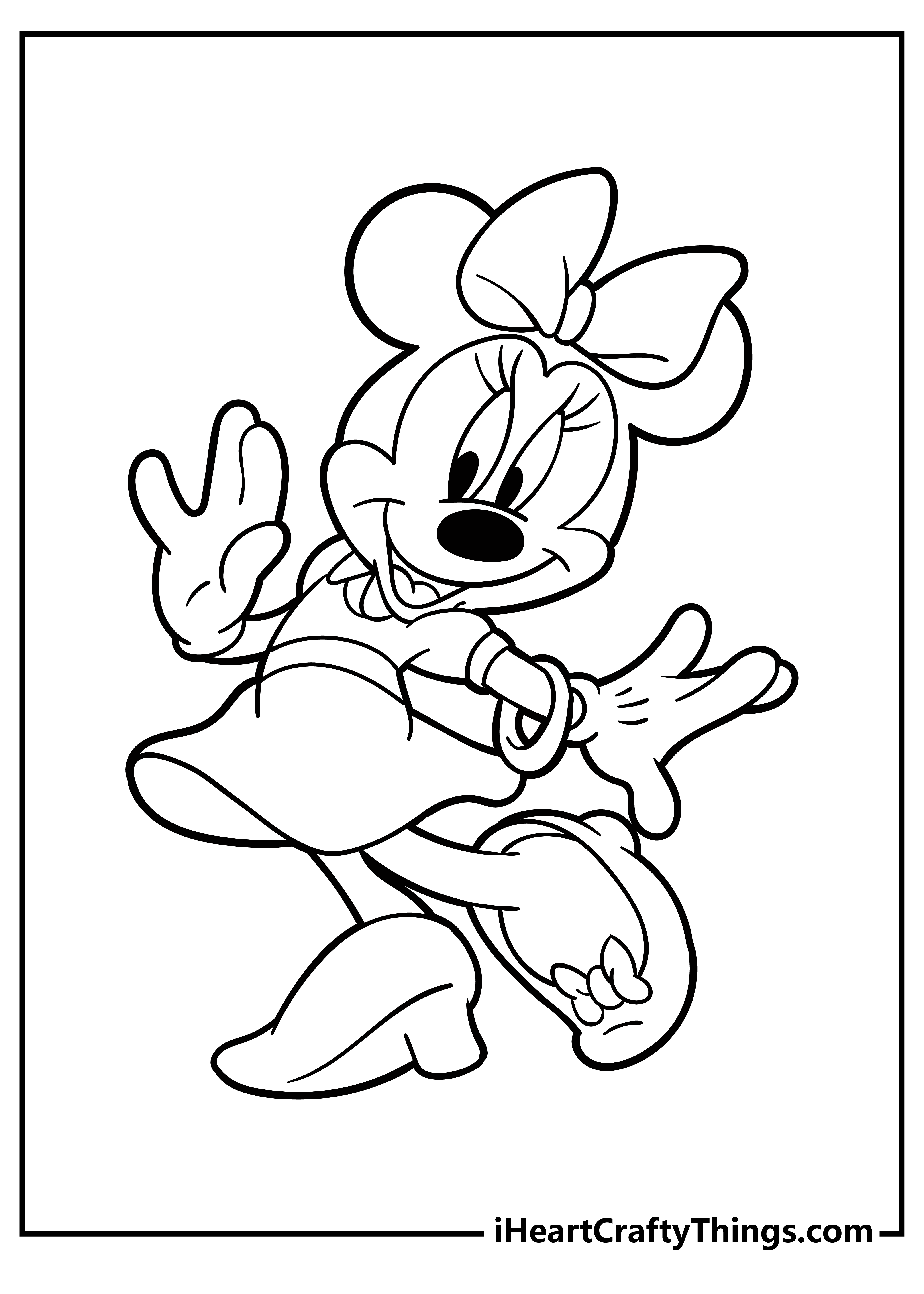 Minnie Mouse Coloring Pages for preschoolers free printable