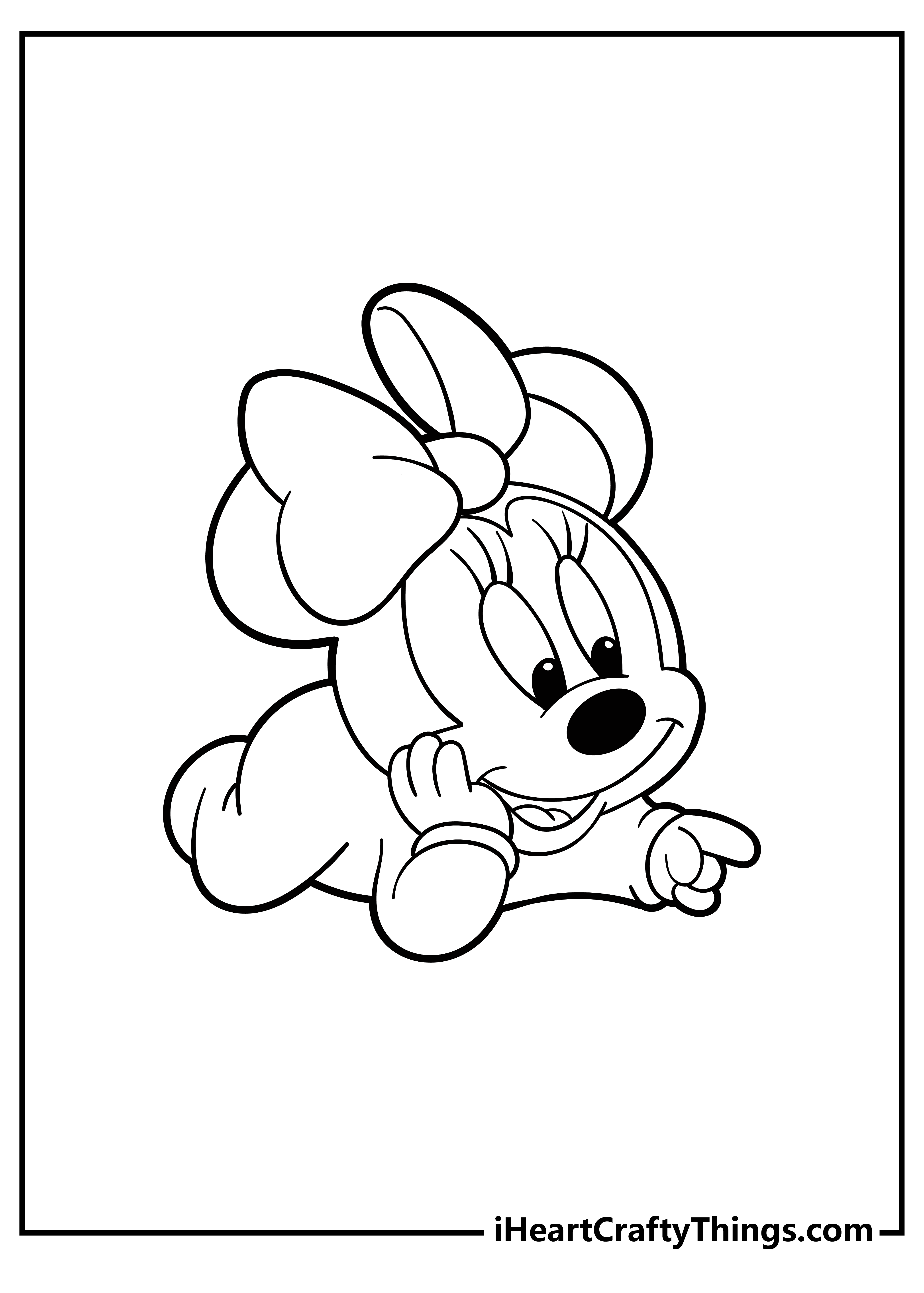 baby mickey and baby minnie mouse coloring pages