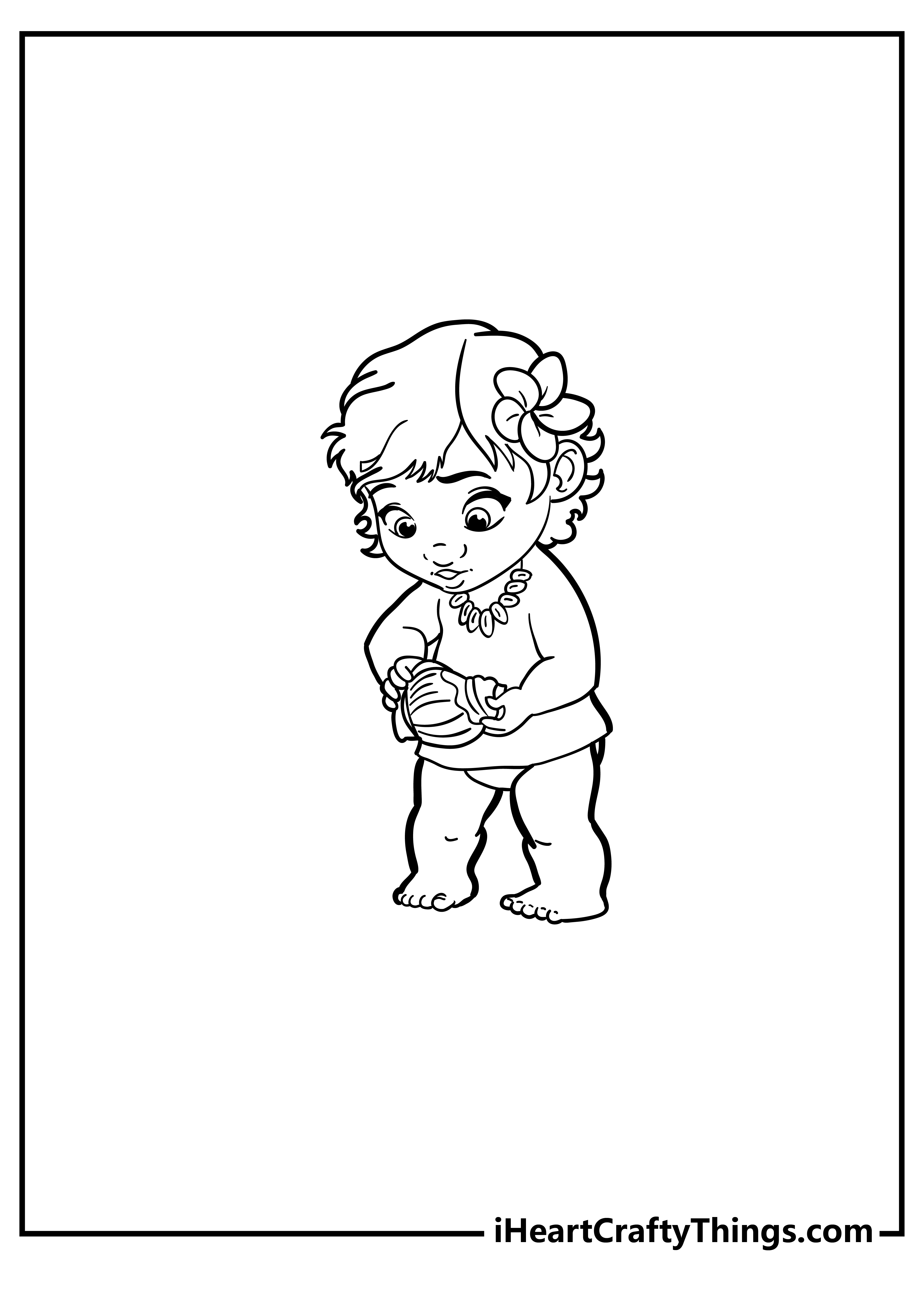Baby moana coloring pages