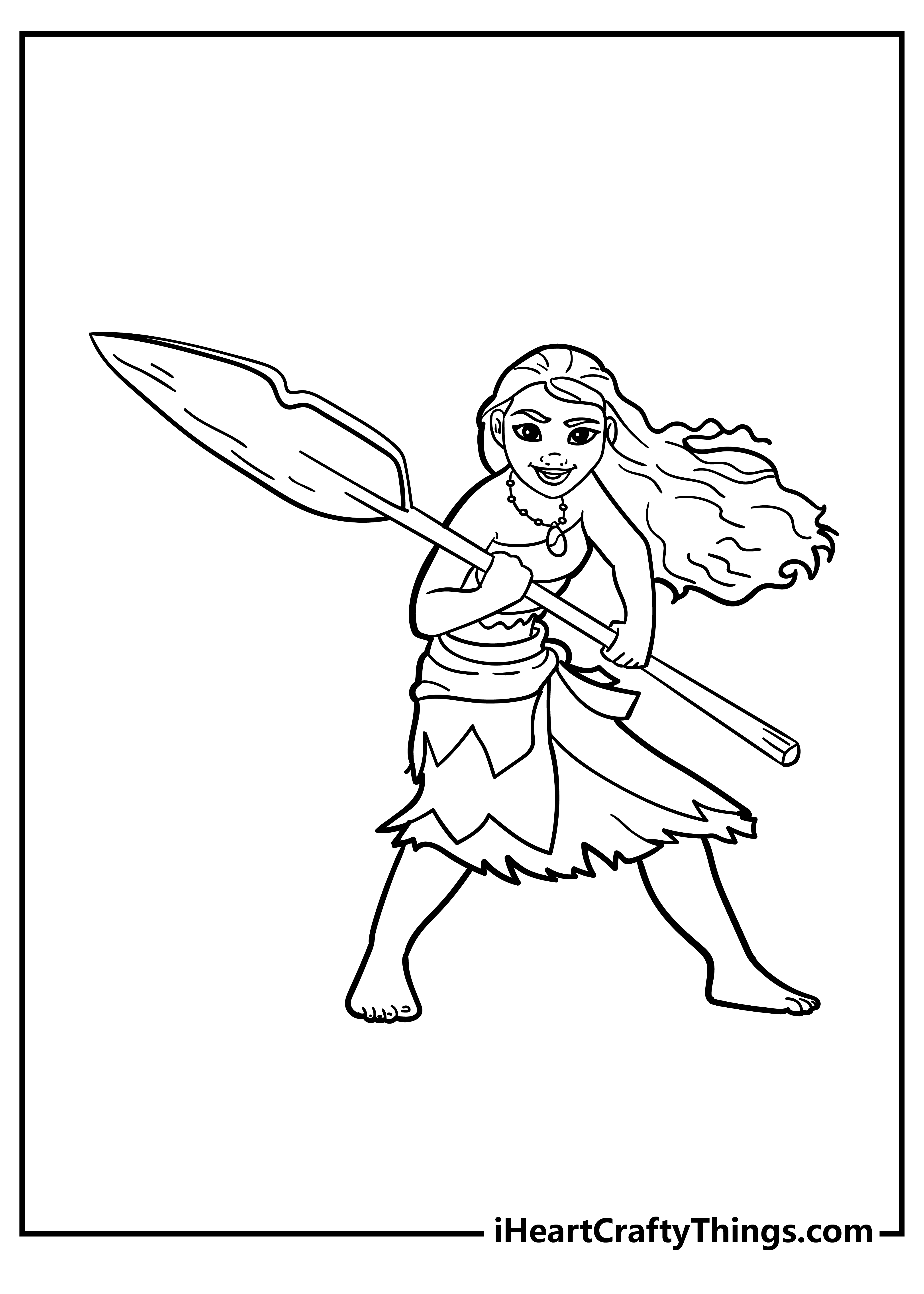 Easy Moana Coloring Pages Free Printable Templates