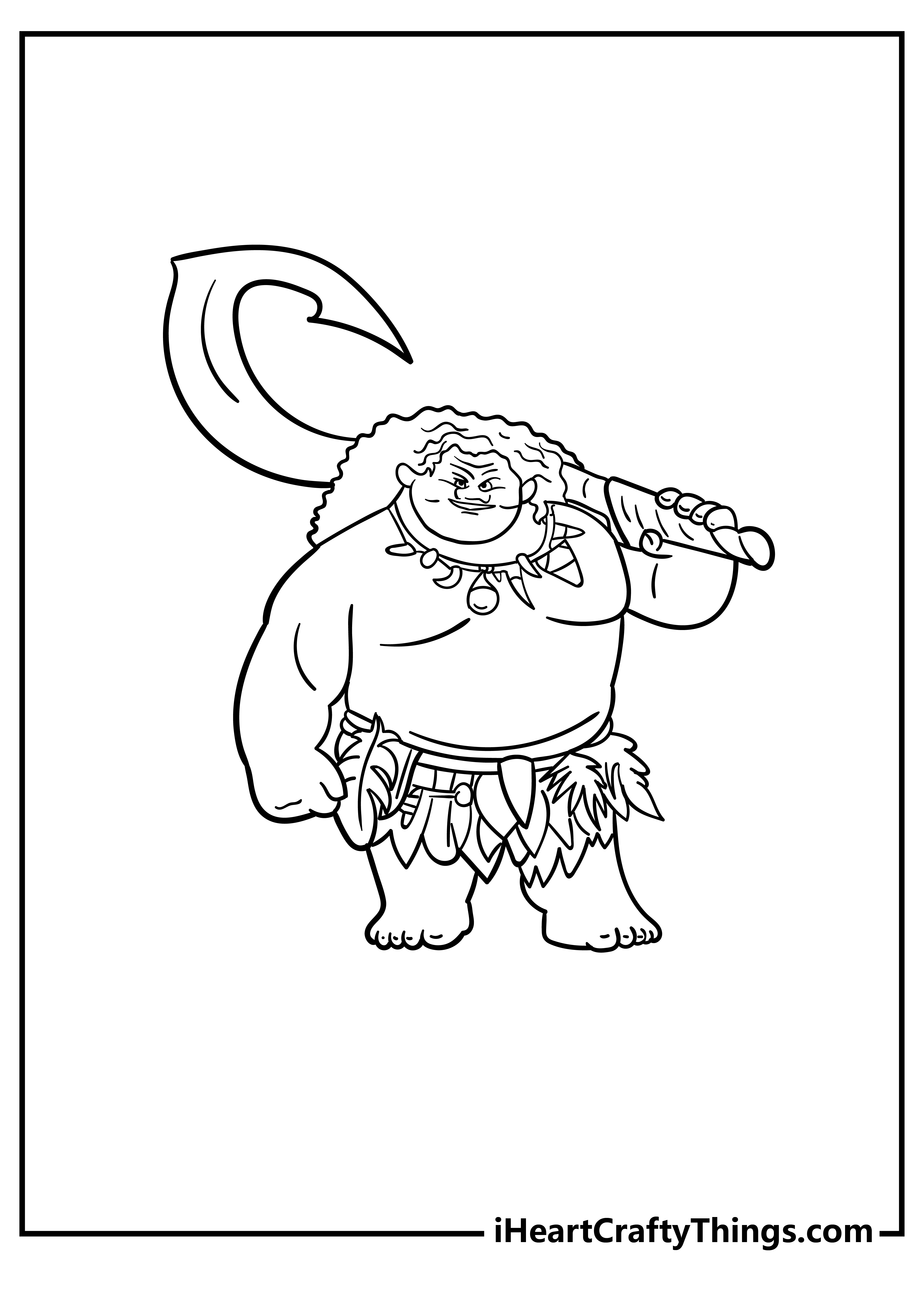 Moana Coloring Original Sheet for children free download