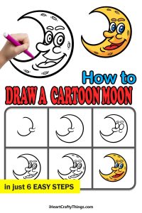 Cartoon Moon Drawing - How To Draw A Cartoon Moon Step By Step