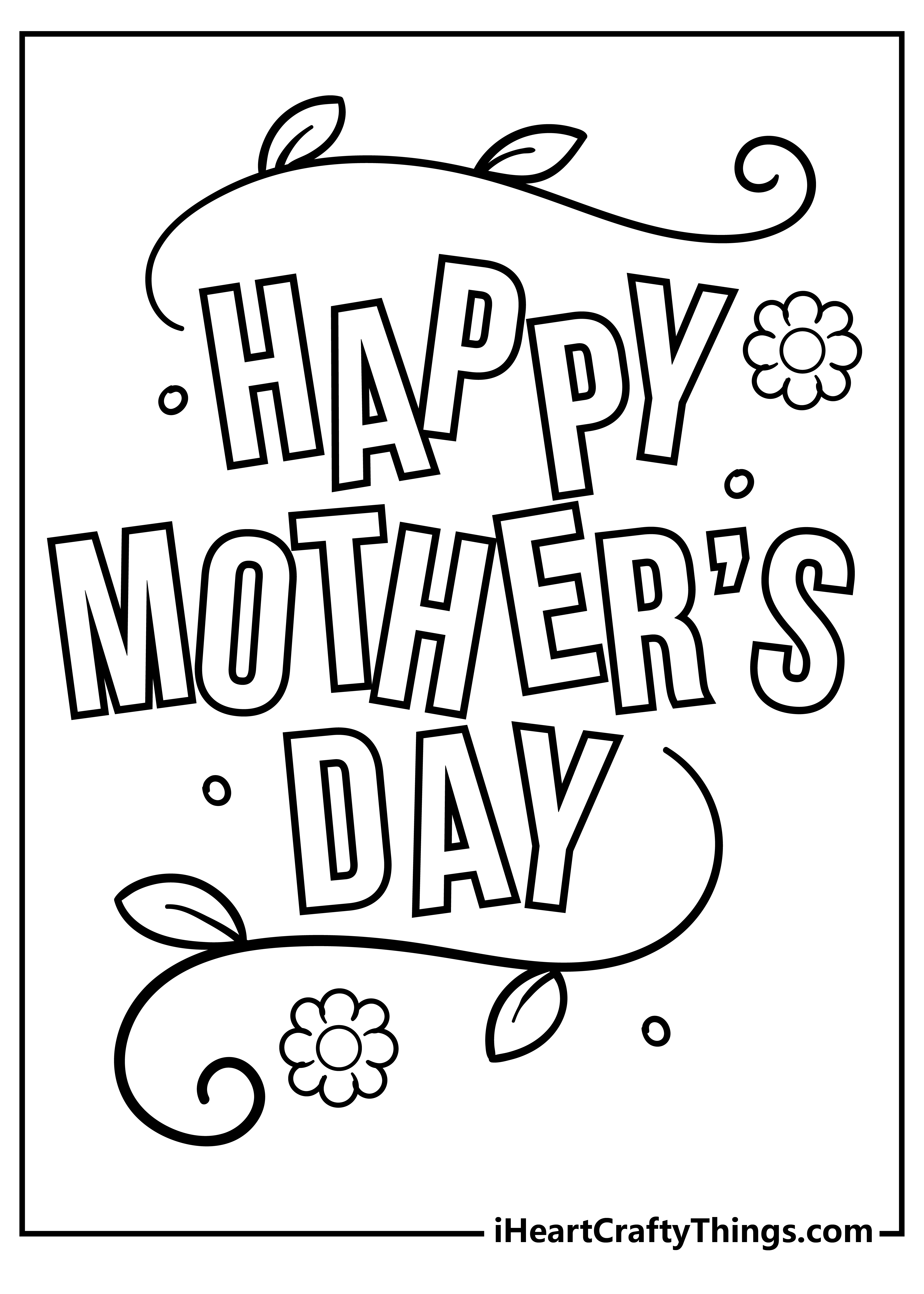 Mother’s Day Easy Coloring Pages