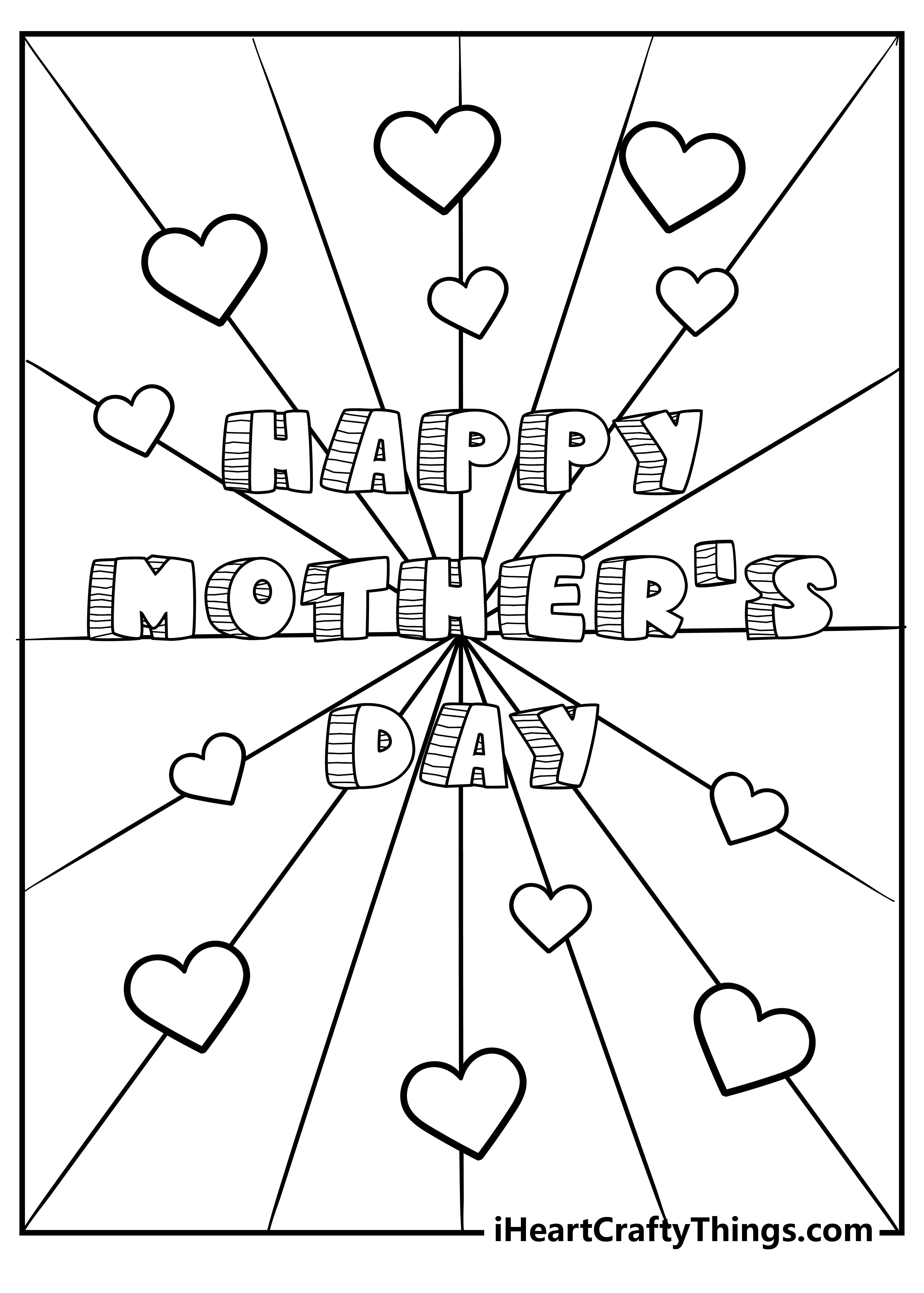 Mother’s Day Coloring Book free printable