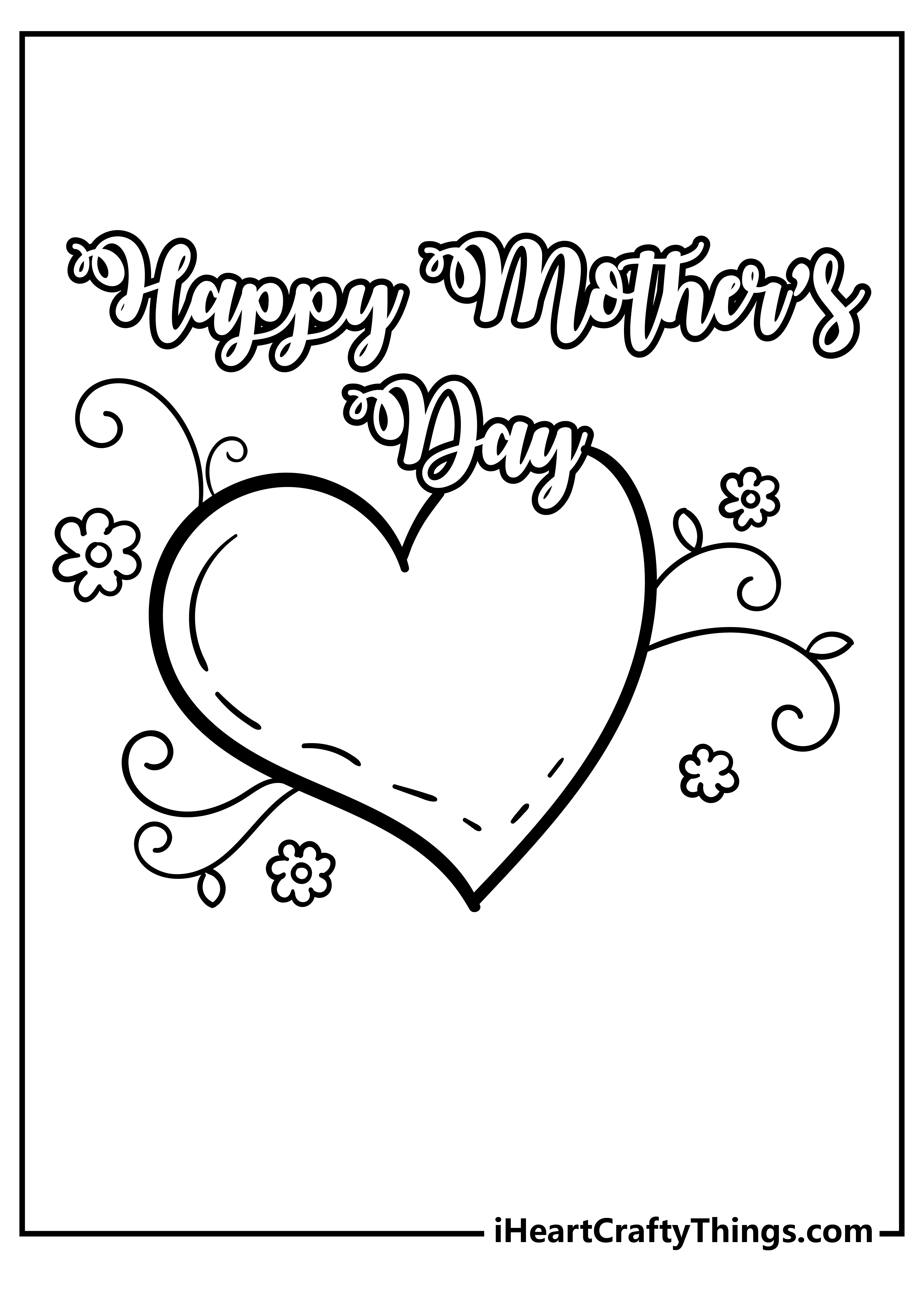 Mother’s Day Coloring Book for kids free printable