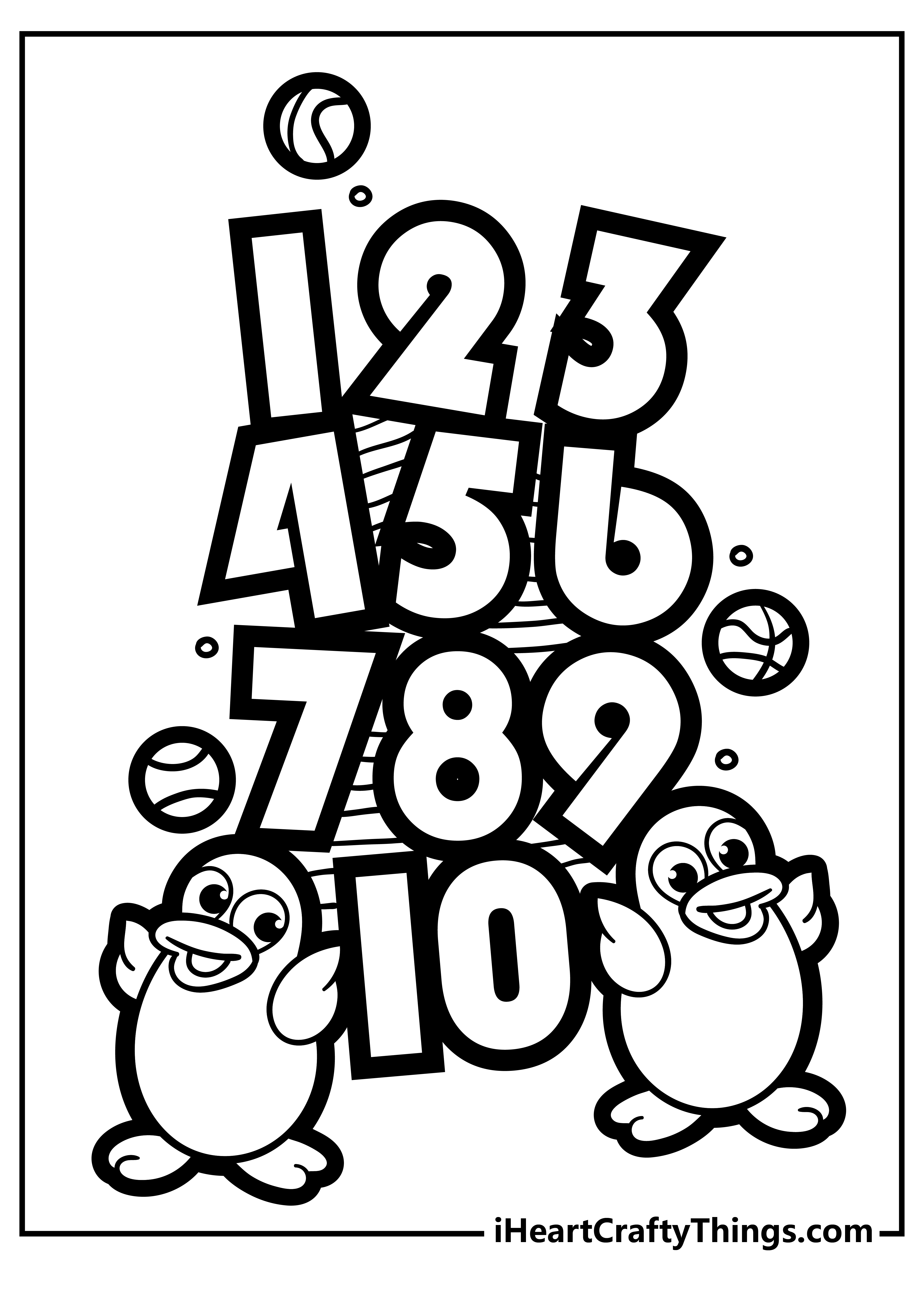 Number Coloring Pages free pdf download