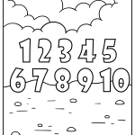 Number Coloring Pages free printable