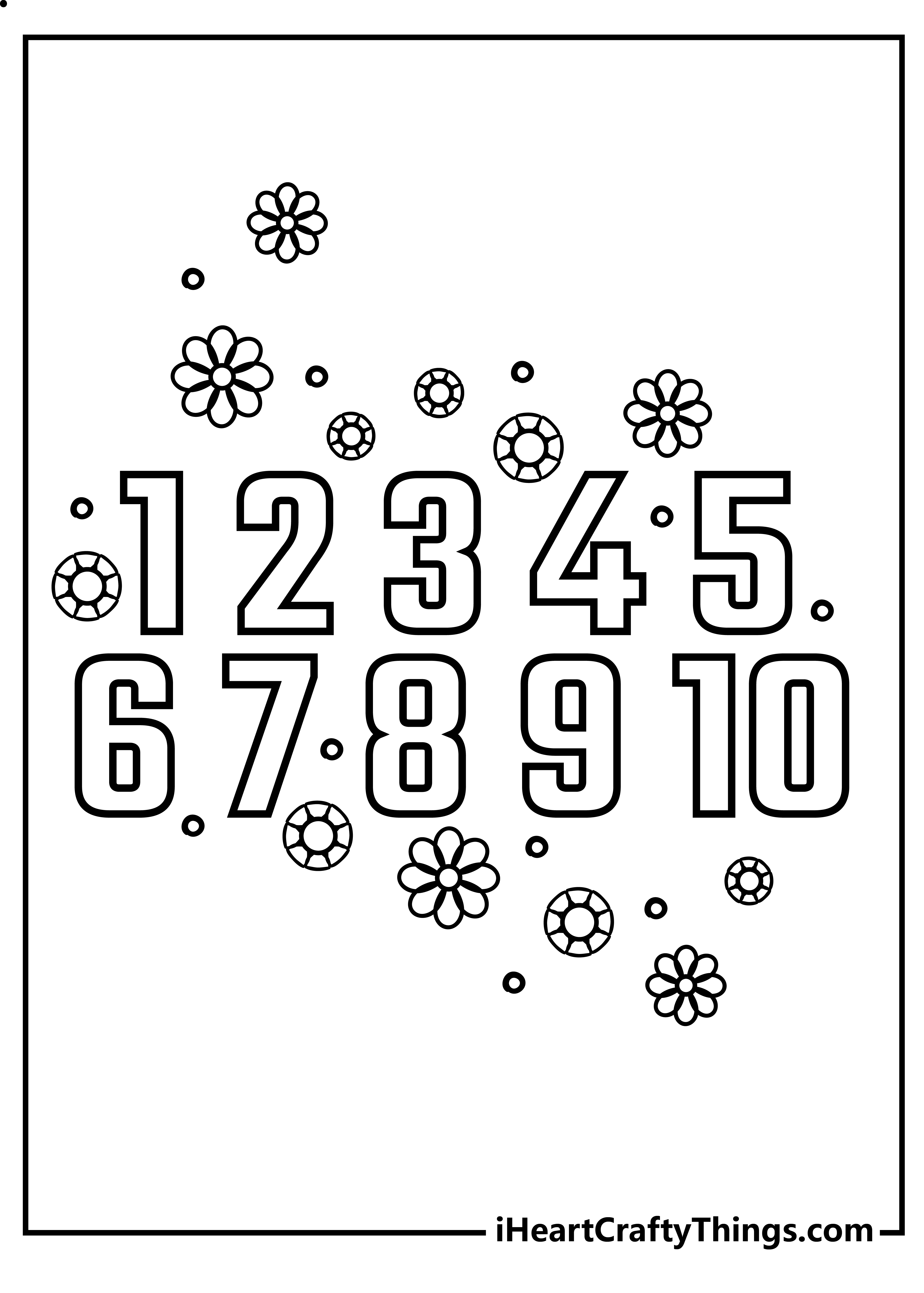 Number Coloring Sheet for children free download