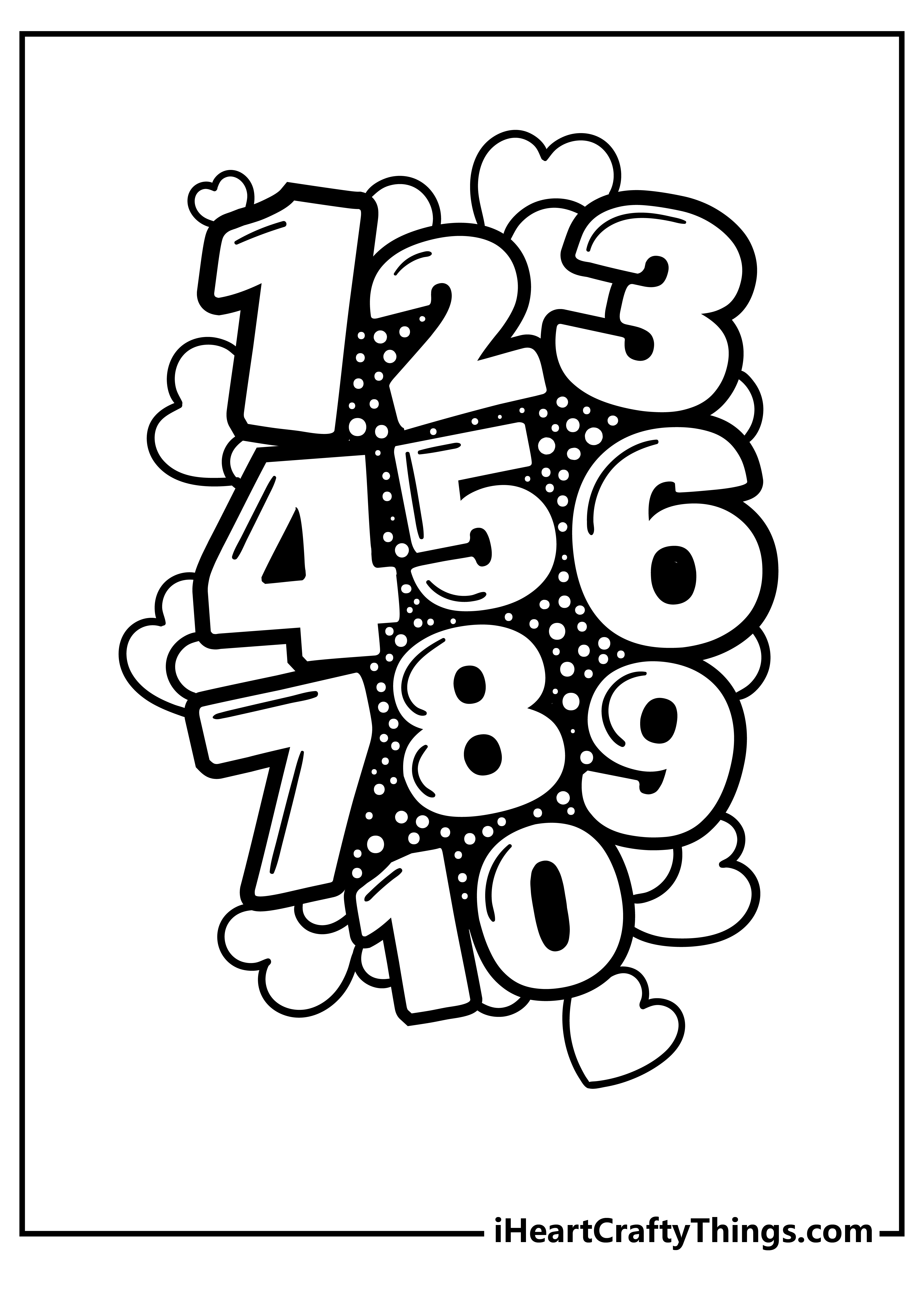 Number Coloring Book for adults free download