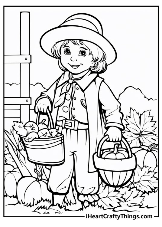 original pilgrim coloring pages
