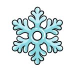 how to draw a cartoon snowflake image