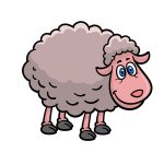 how to draw a cartoon sheep image