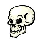 how to draw a cartoon skull image