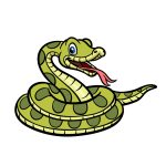 how to draw a cartoon snake image
