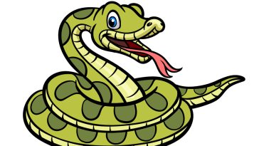 how to draw a cartoon snake image
